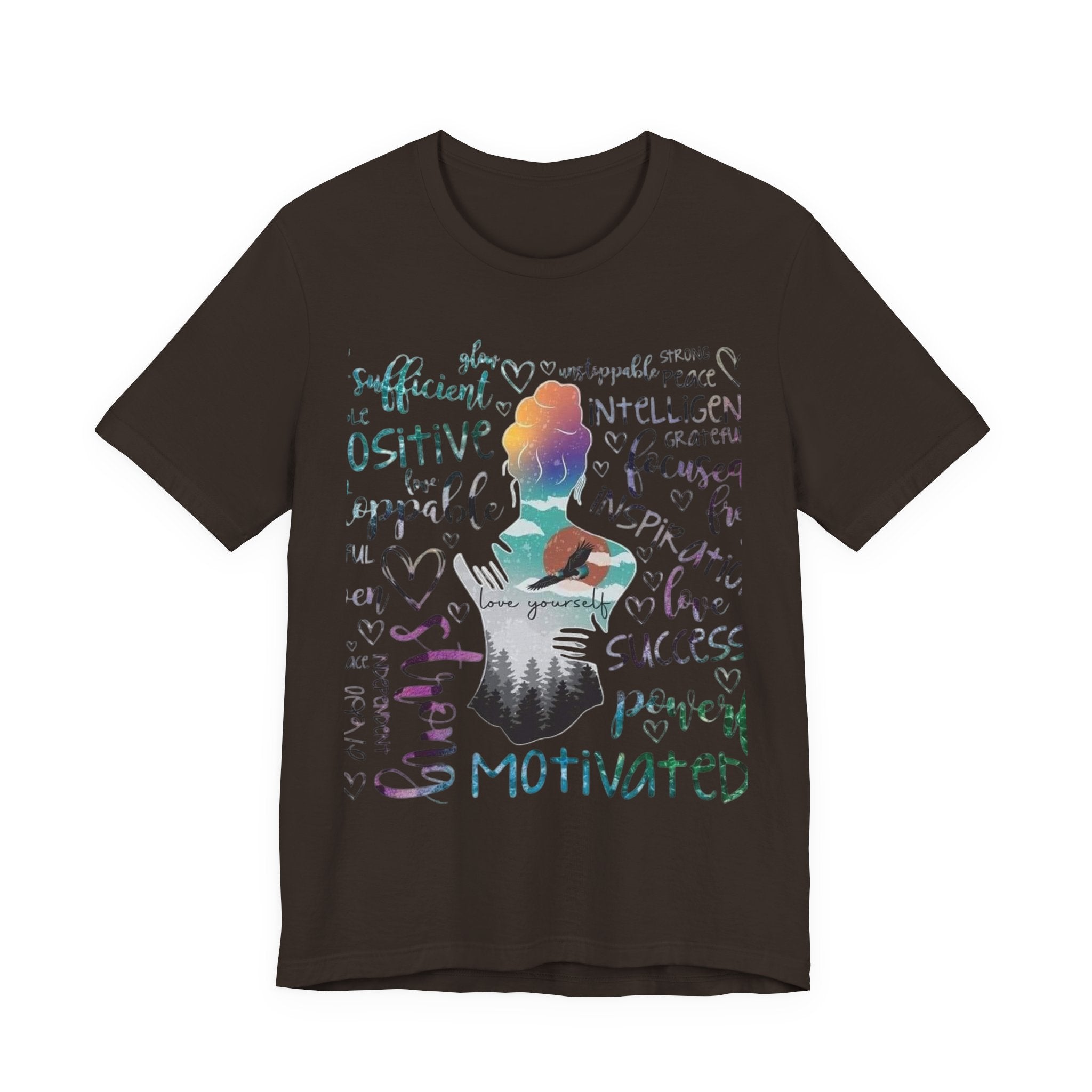 Inspirational Yoga Woman T-Shirt — Motivated Positive Words Graphic Tee