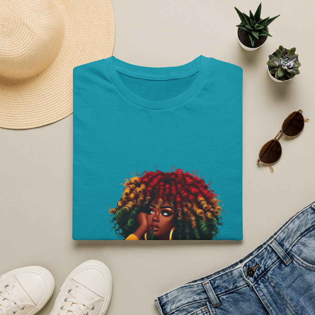 Not Today Satan graphic T-Shirt | Black Girl Magic afro illustration