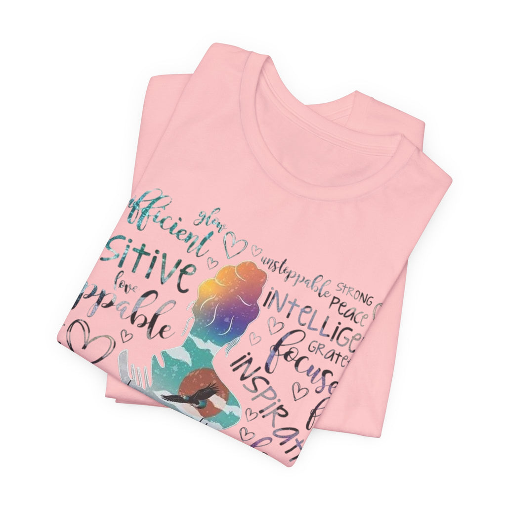 Inspirational Yoga Woman T-Shirt — Motivated Positive Words Graphic Tee
