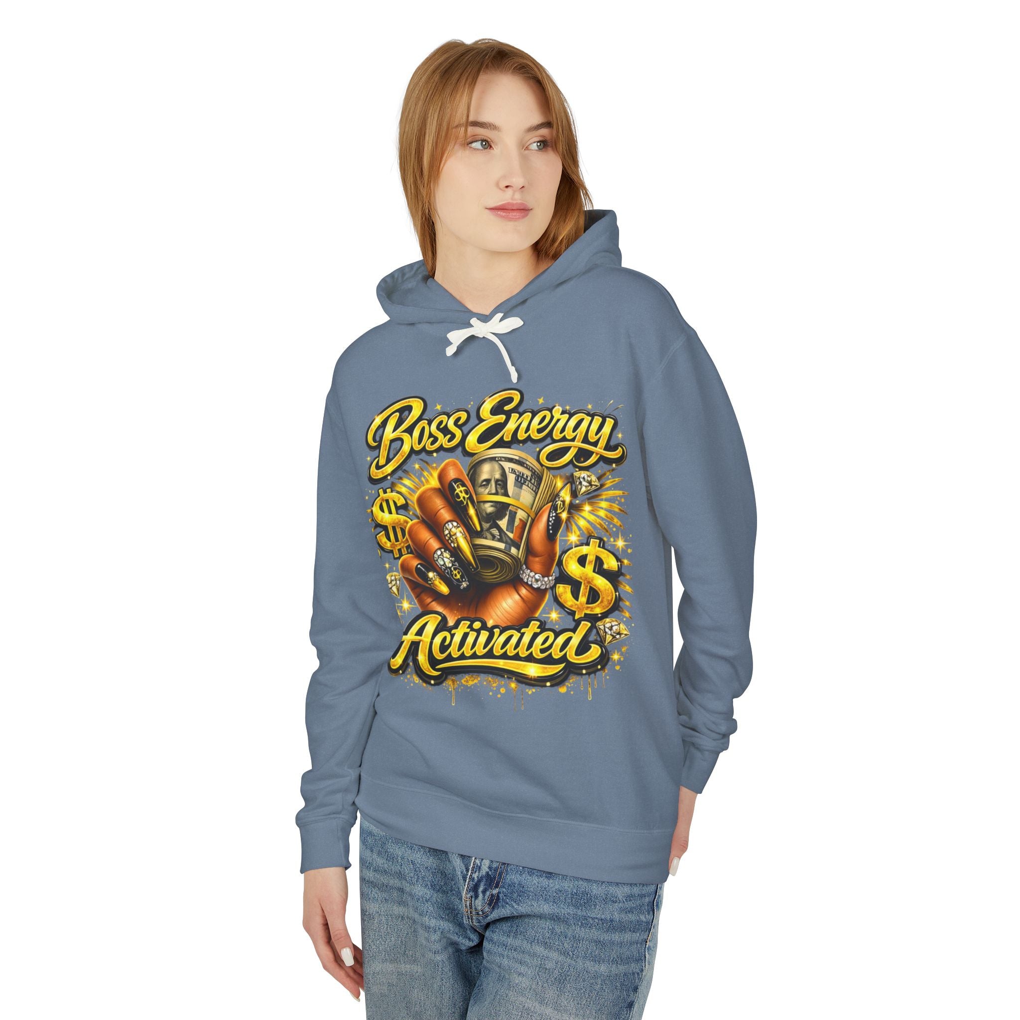 Boss Energy Activated Hoodie — Empowered Money-Motivated Graphic Hoodie
