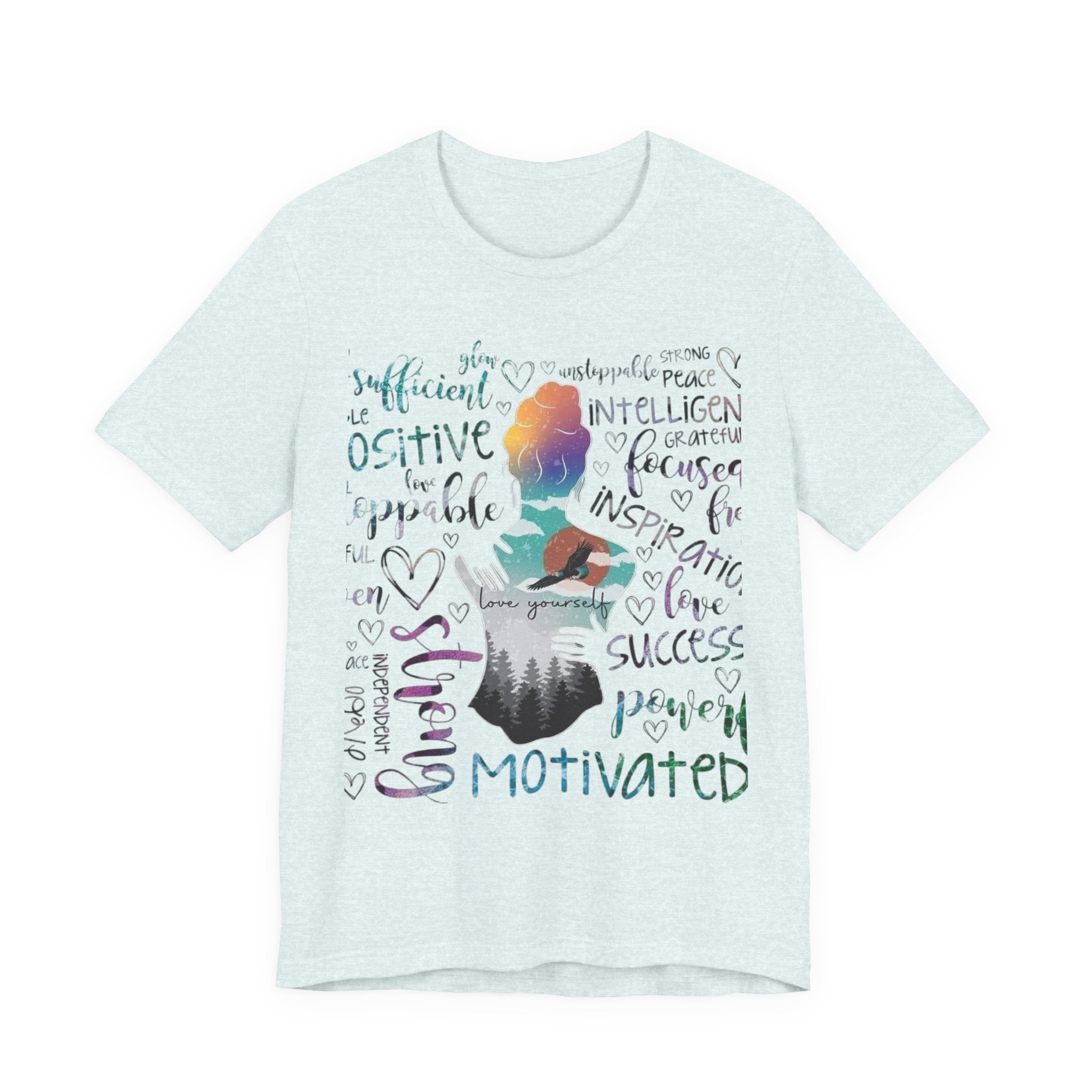 Inspirational Yoga Woman T-Shirt — Motivated Positive Words Graphic Tee