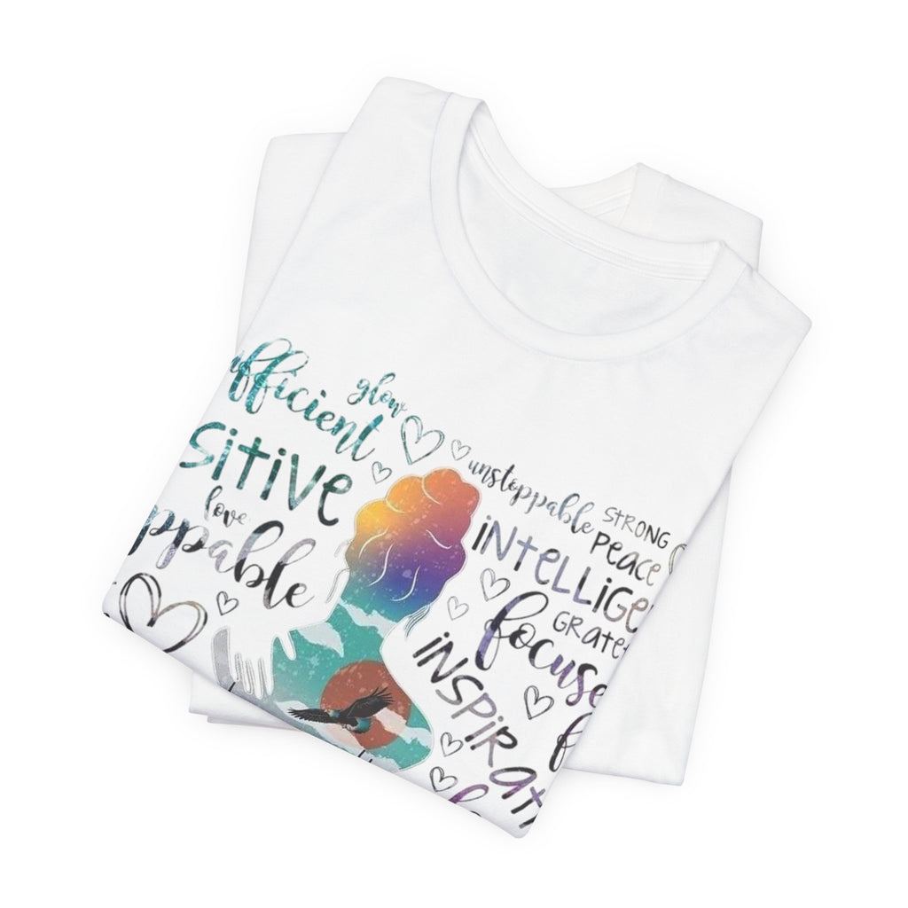 Inspirational Yoga Woman T-Shirt — Motivated Positive Words Graphic Tee