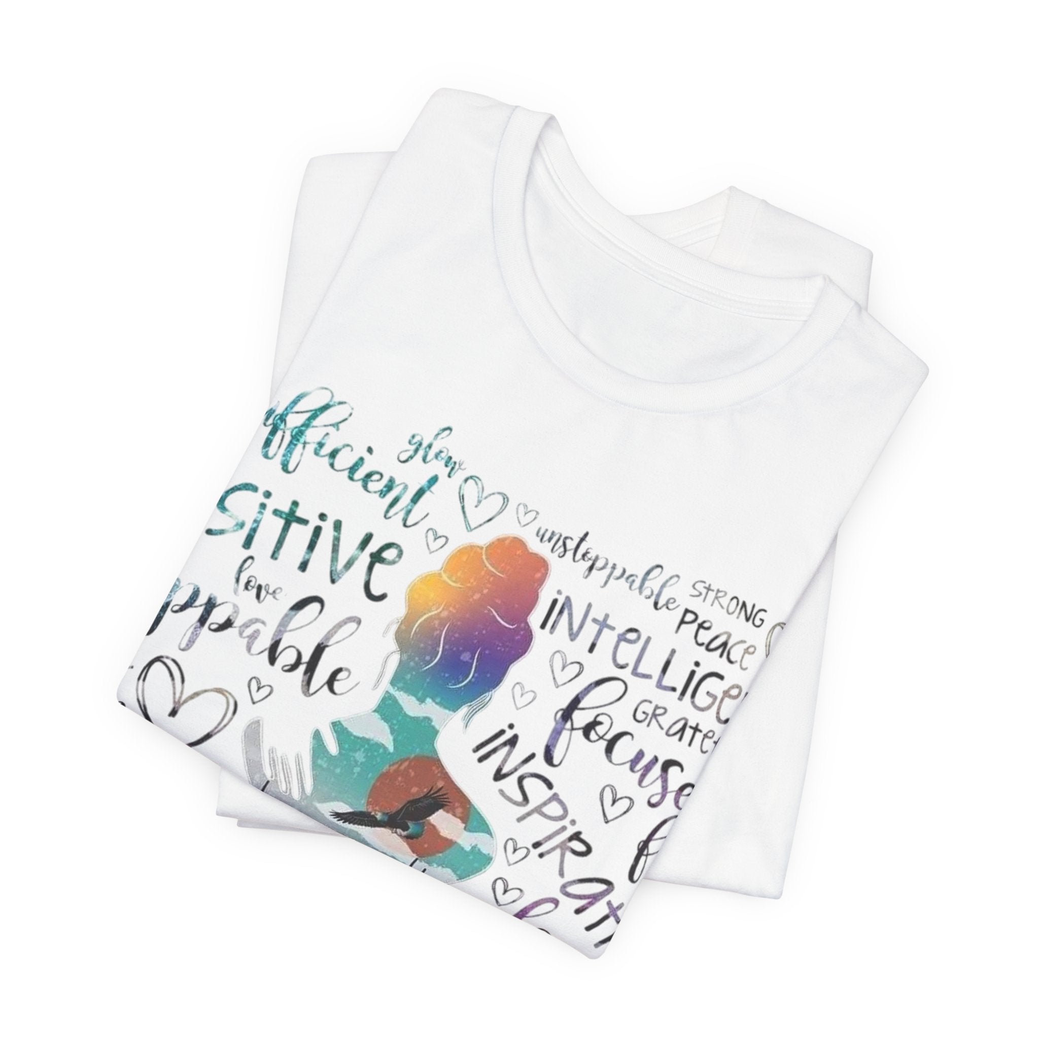 Inspirational Yoga Woman T-Shirt — Motivated Positive Words Graphic Tee