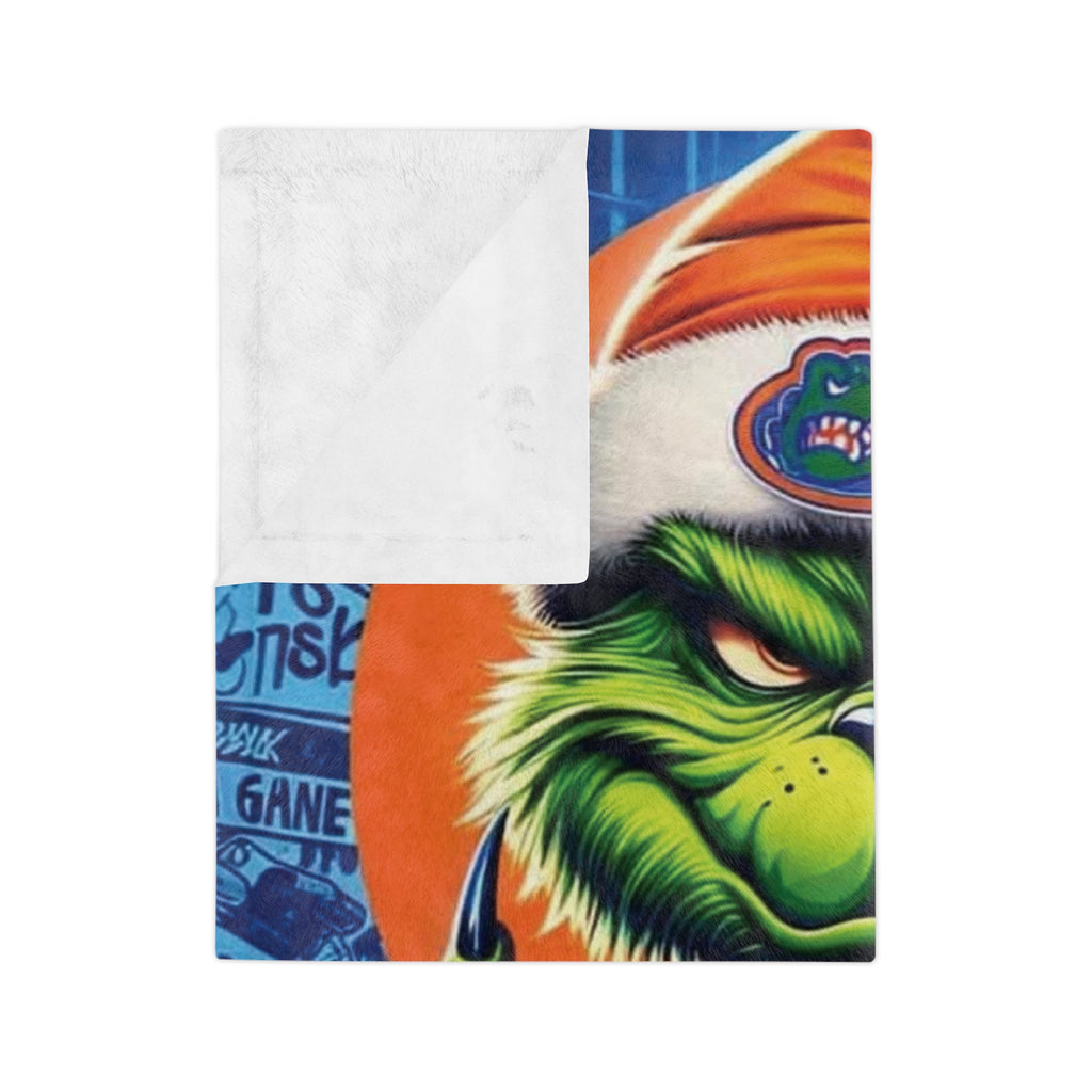 Grinch Florida Gators Holiday Microfiber Blanket
