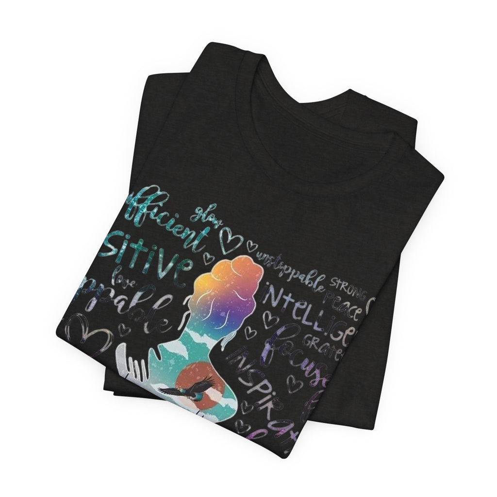 Inspirational Yoga Woman T-Shirt — Motivated Positive Words Graphic Tee