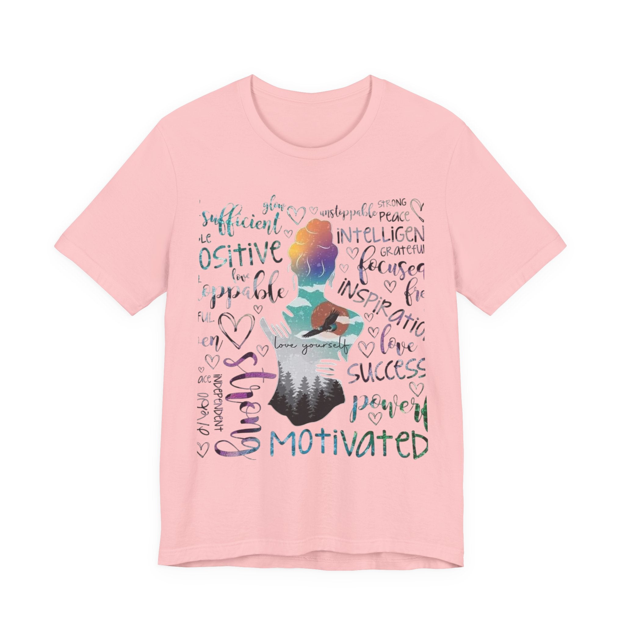 Inspirational Yoga Woman T-Shirt — Motivated Positive Words Graphic Tee