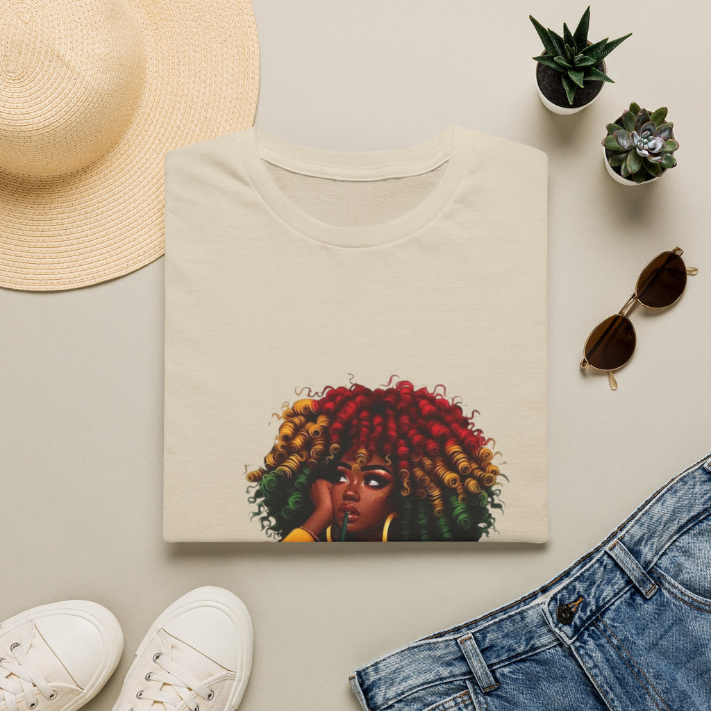 Not Today Satan graphic T-Shirt | Black Girl Magic afro illustration