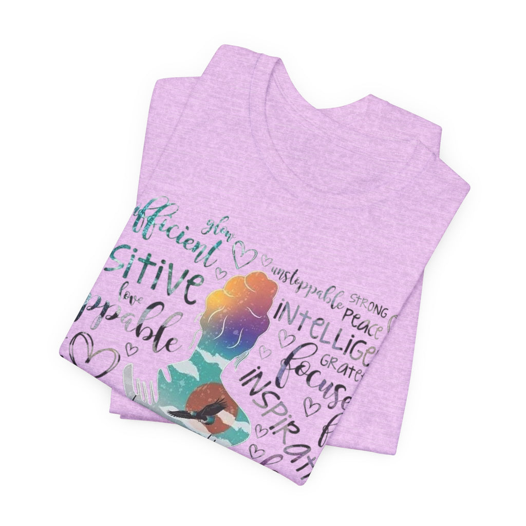 Inspirational Yoga Woman T-Shirt — Motivated Positive Words Graphic Tee
