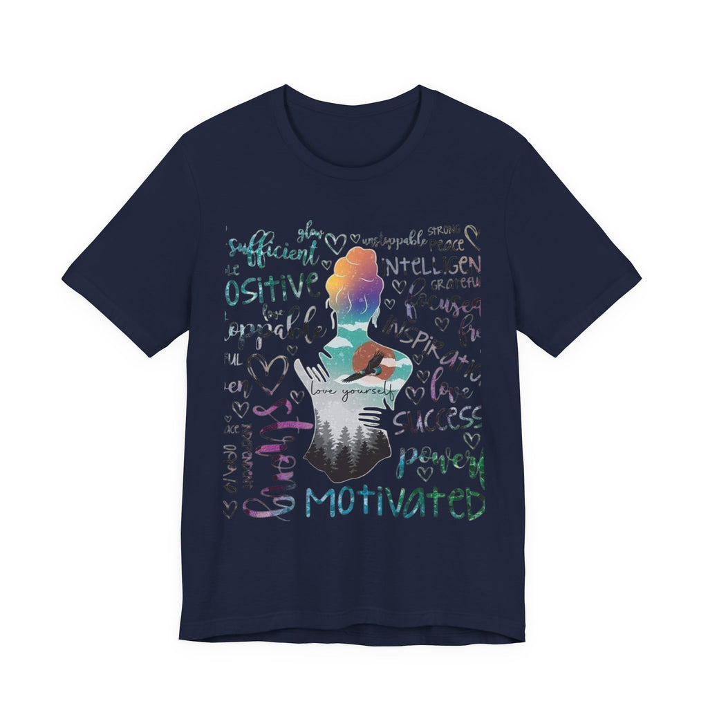 Inspirational Yoga Woman T-Shirt — Motivated Positive Words Graphic Tee
