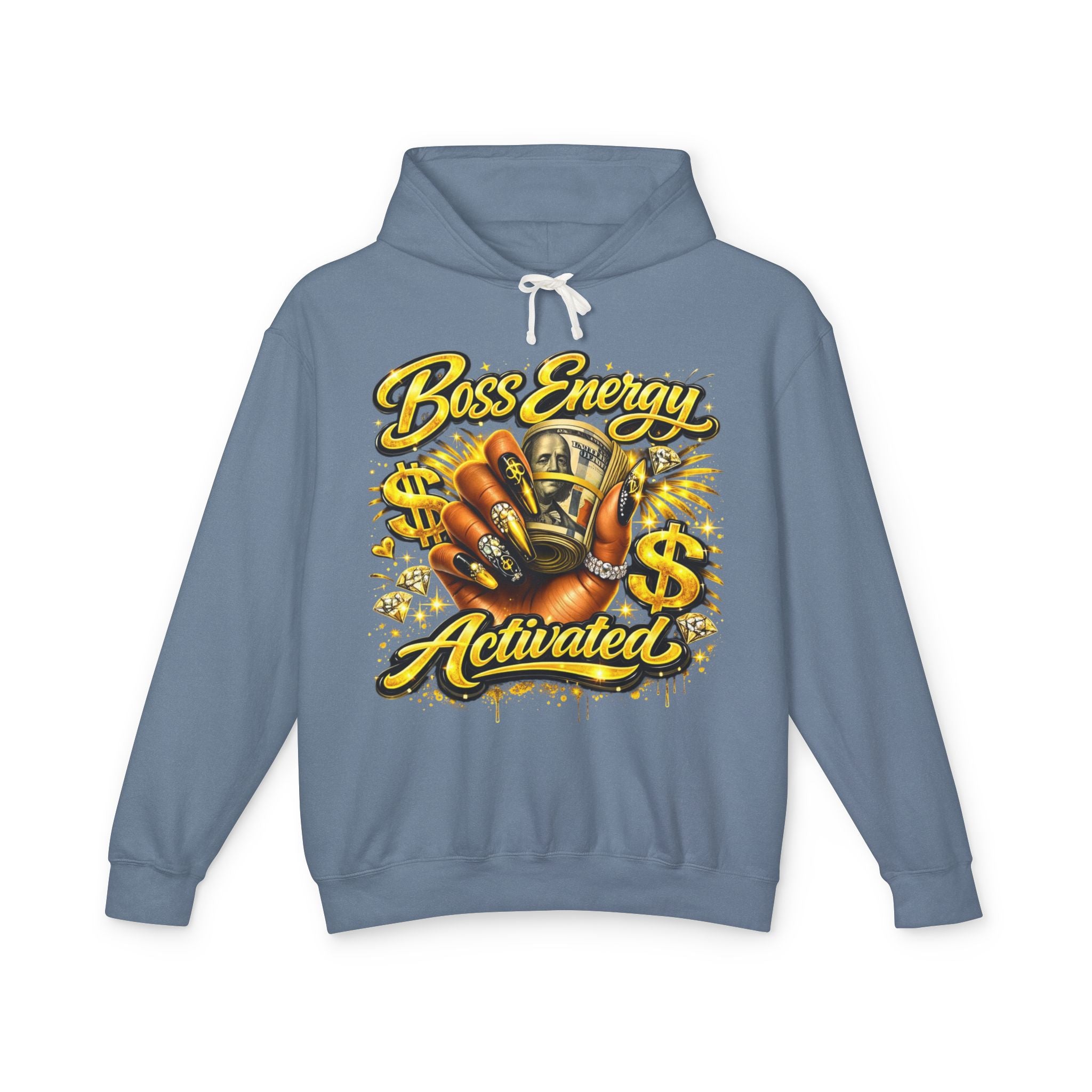 Boss Energy Activated Hoodie — Empowered Money-Motivated Graphic Hoodie