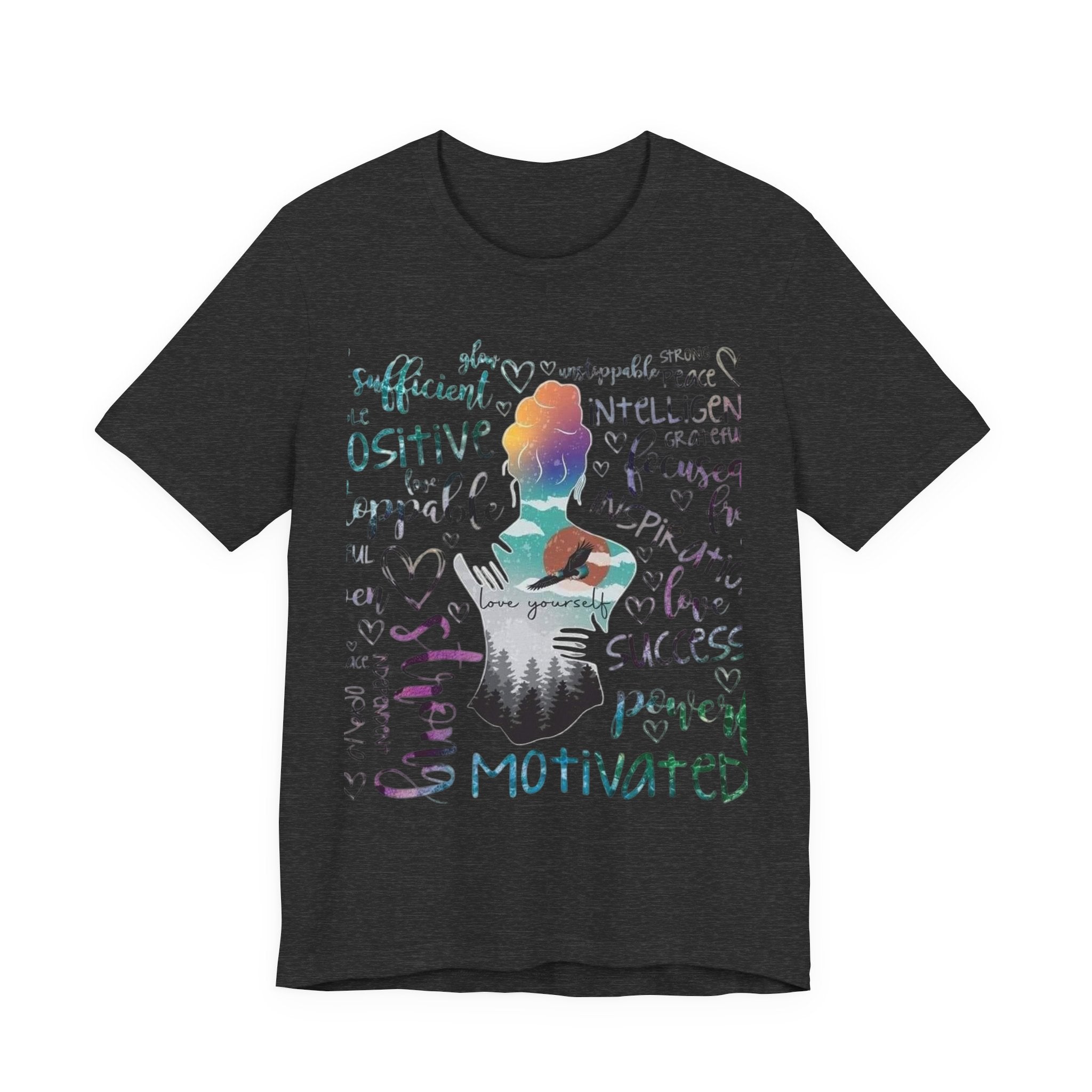 Inspirational Yoga Woman T-Shirt — Motivated Positive Words Graphic Tee