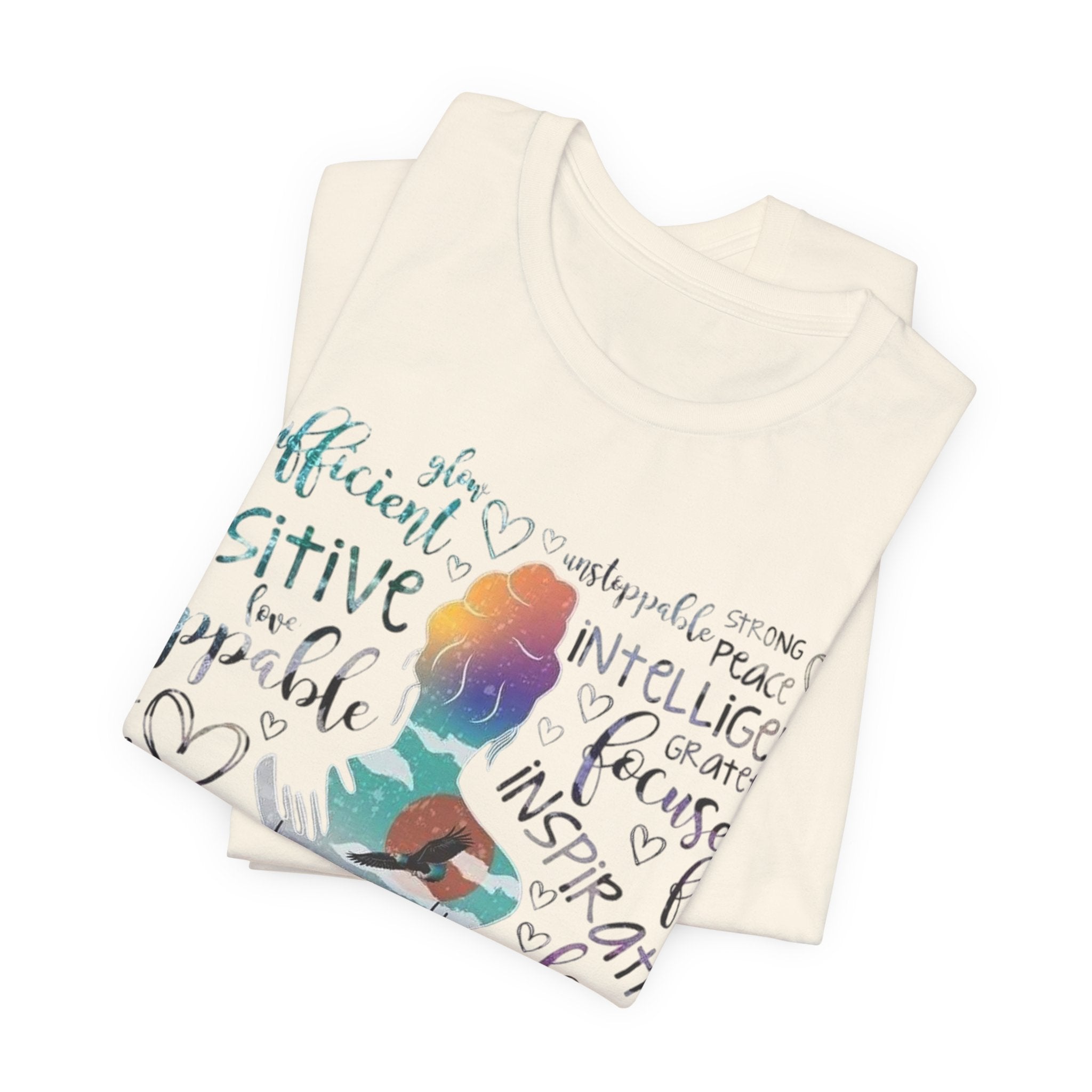 Inspirational Yoga Woman T-Shirt — Motivated Positive Words Graphic Tee