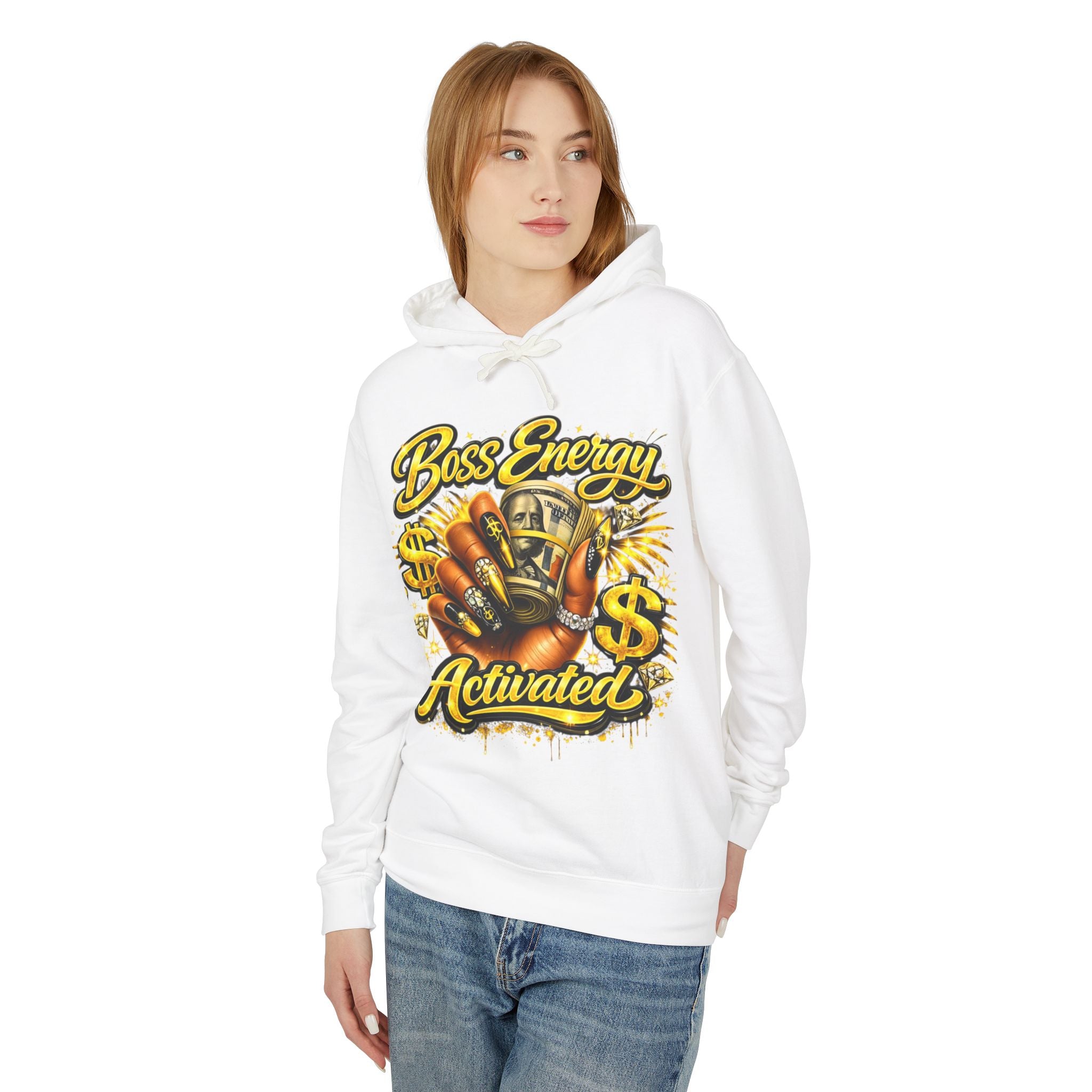 Boss Energy Activated Hoodie — Empowered Money-Motivated Graphic Hoodie