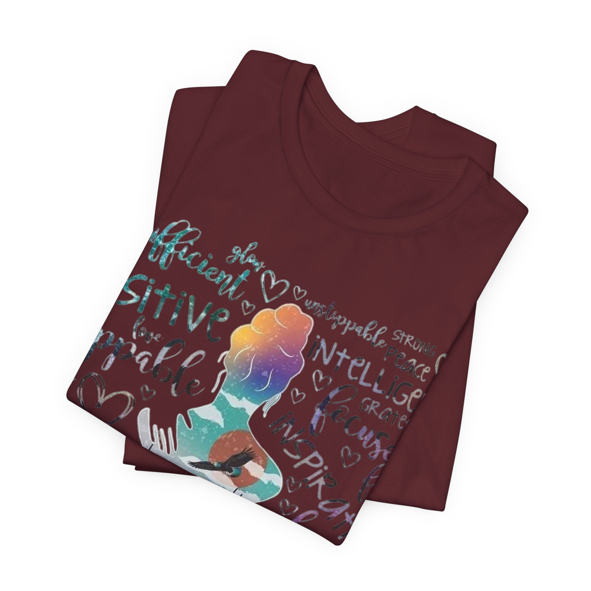 Inspirational Yoga Woman T-Shirt — Motivated Positive Words Graphic Tee