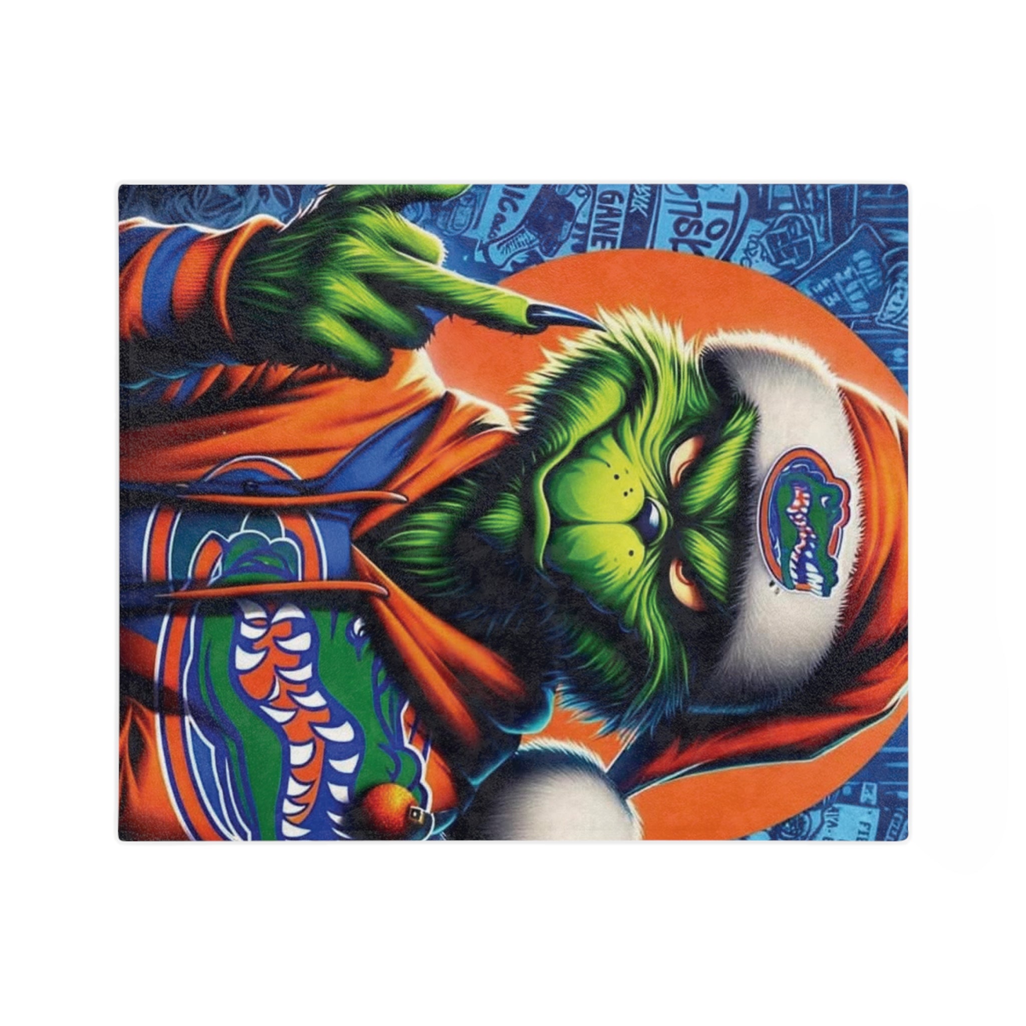 Grinch Florida Gators Holiday Microfiber Blanket