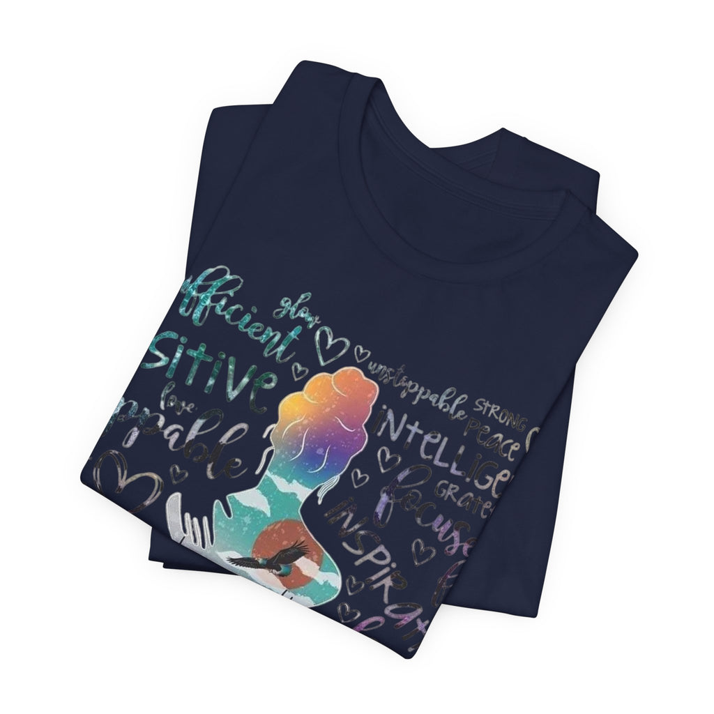 Inspirational Yoga Woman T-Shirt — Motivated Positive Words Graphic Tee