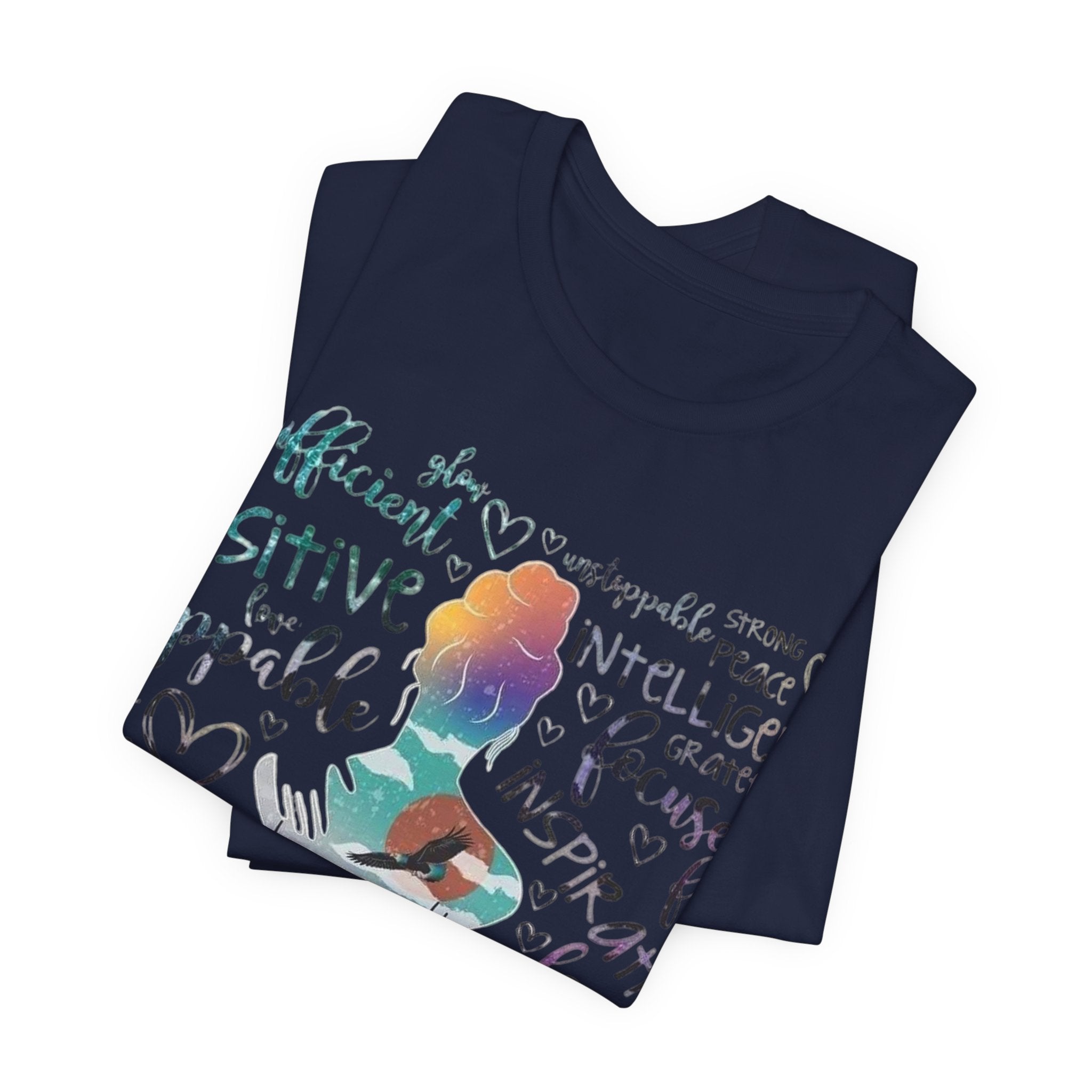 Inspirational Yoga Woman T-Shirt — Motivated Positive Words Graphic Tee