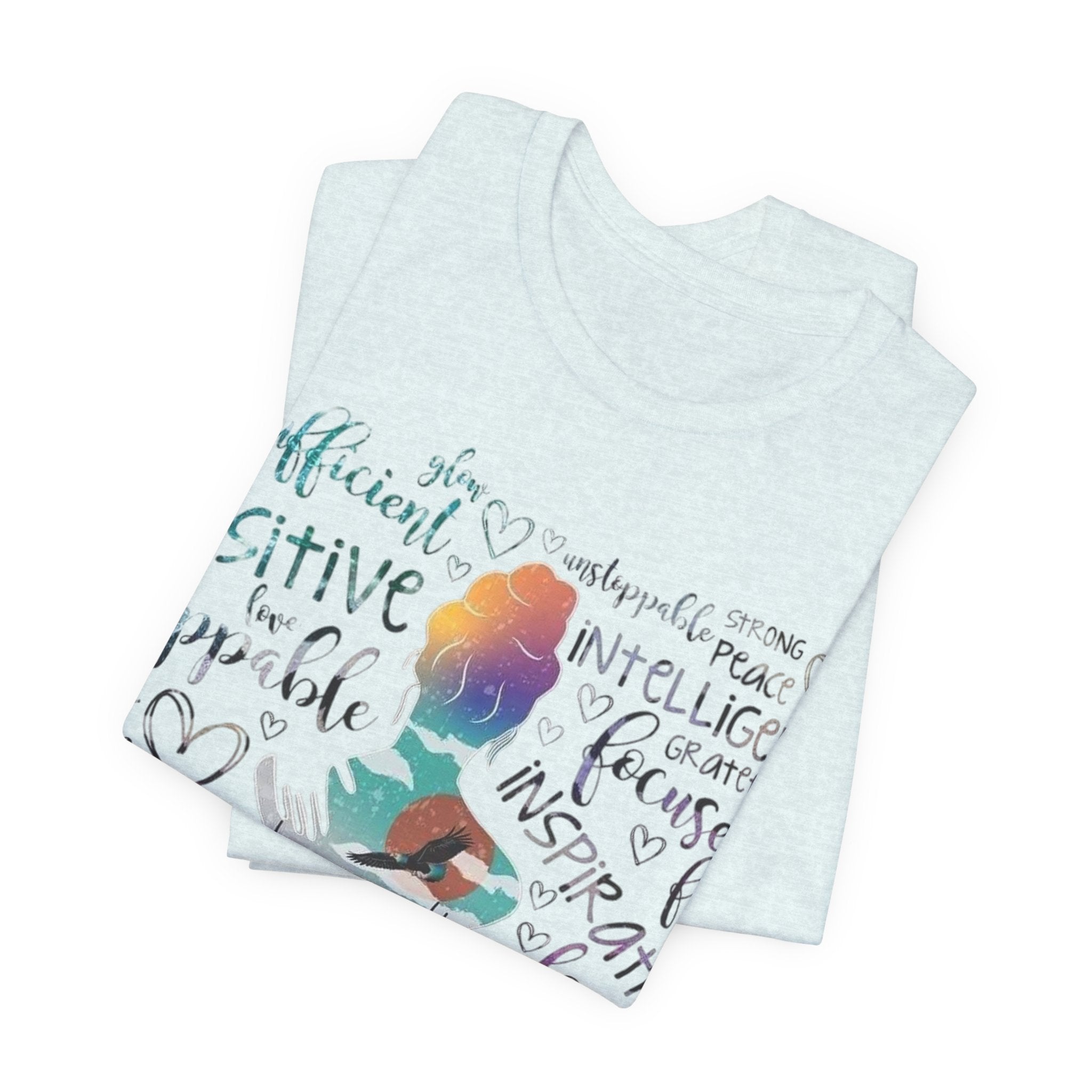 Inspirational Yoga Woman T-Shirt — Motivated Positive Words Graphic Tee