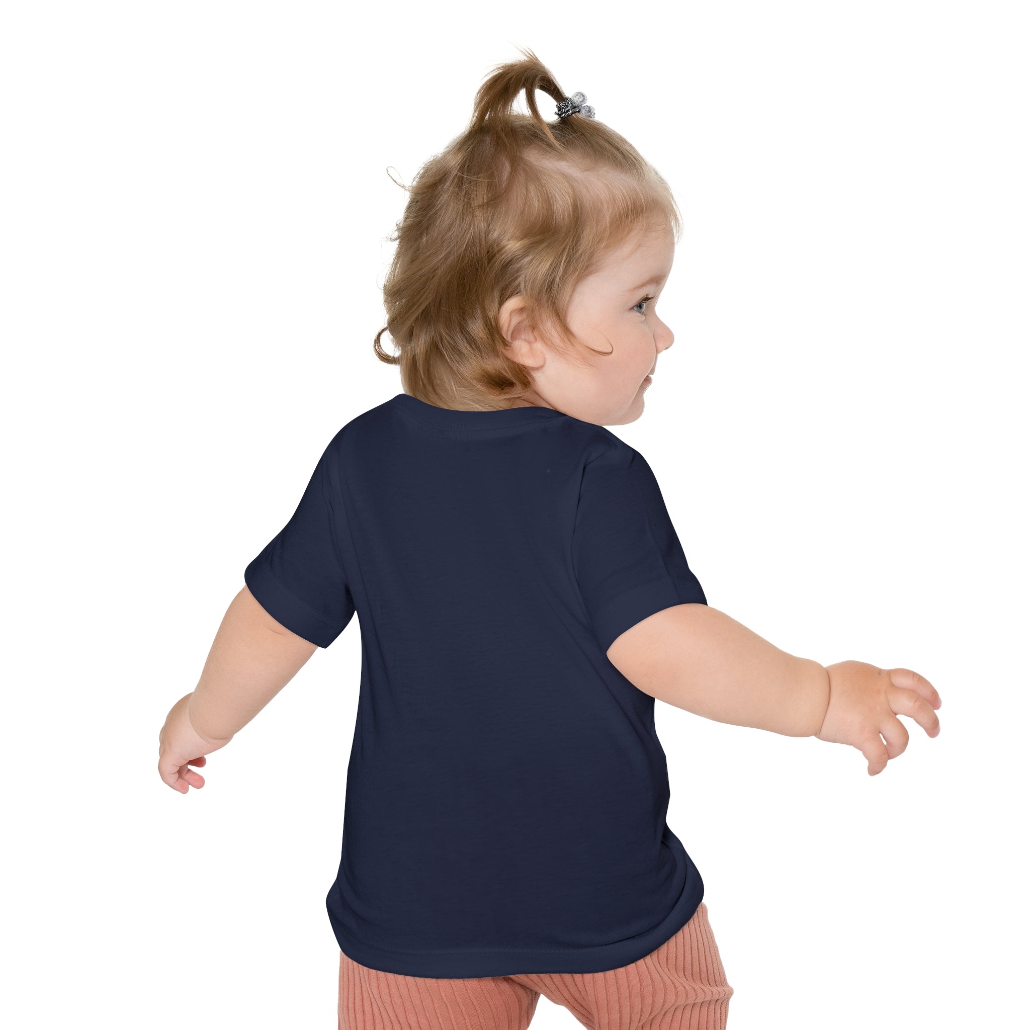 Baby T-Shirt — Cute Red Fuzzy Character DJ Graphic Tee for Infants