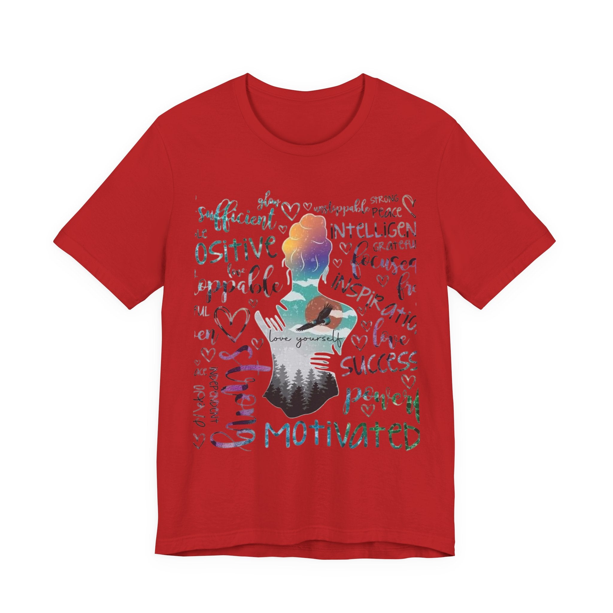 Inspirational Yoga Woman T-Shirt — Motivated Positive Words Graphic Tee