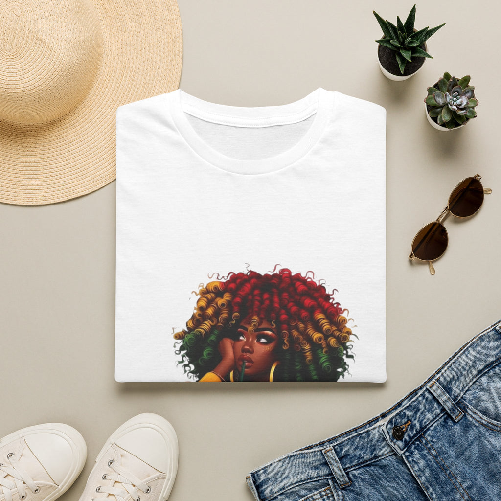 Not Today Satan graphic T-Shirt | Black Girl Magic afro illustration
