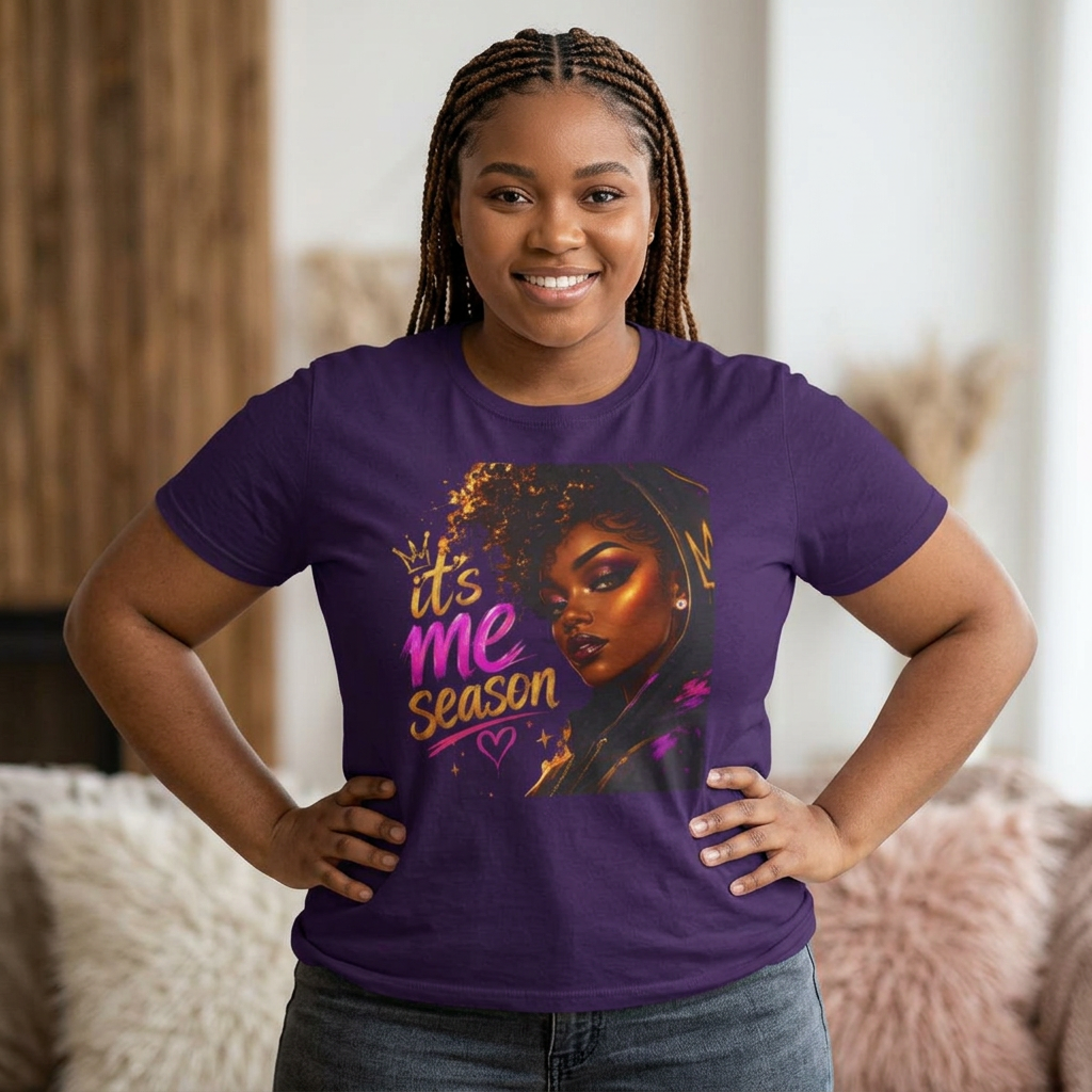 It’s Me Season tee | Afrocentric portrait, confident woman graphic