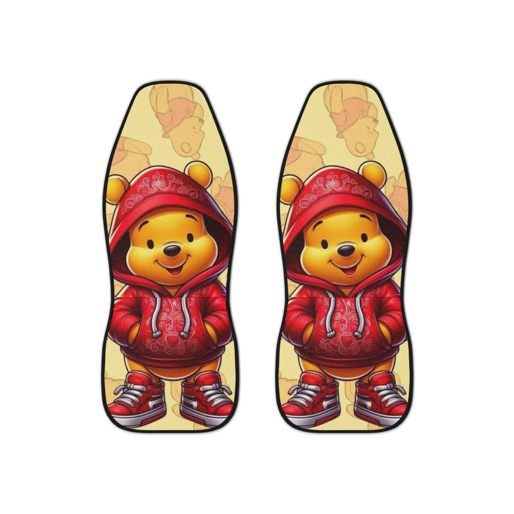Winnie the Pooh Streetwear Car Seat Covers – Cute Red Hoodie Design
