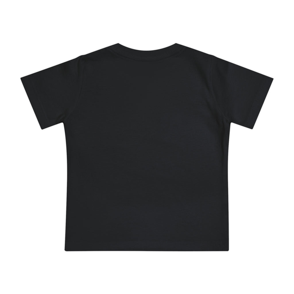 Baby T-Shirt — Cute Red Fuzzy Character DJ Graphic Tee for Infants