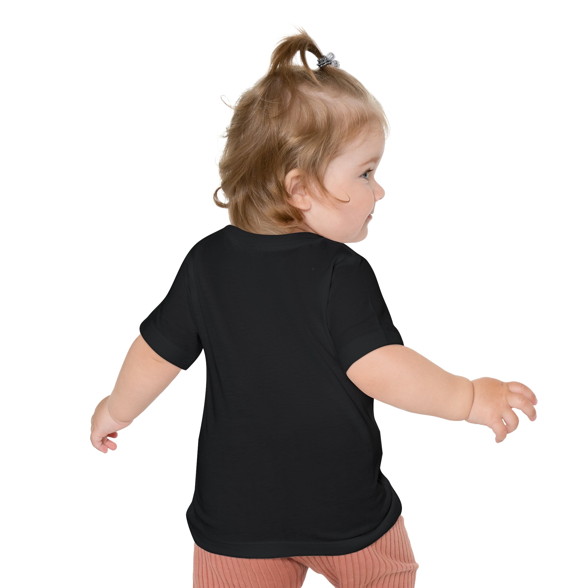 Baby T-Shirt — Cute Red Fuzzy Character DJ Graphic Tee for Infants