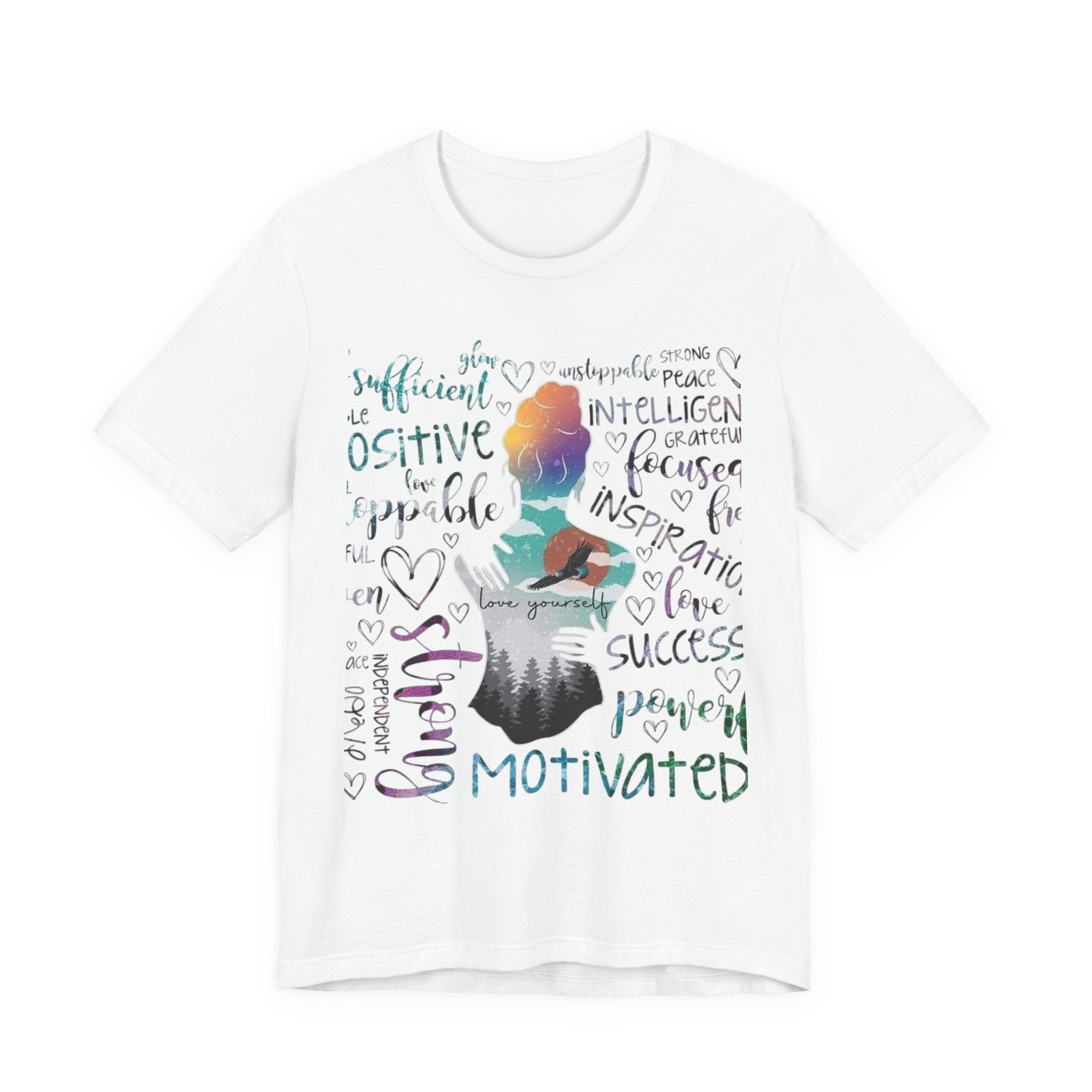 Inspirational Yoga Woman T-Shirt — Motivated Positive Words Graphic Tee
