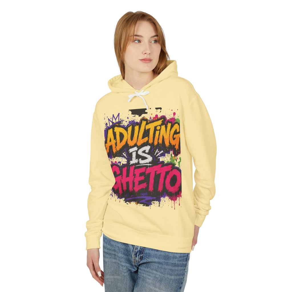 Adulting Is Ghetto Hoodie — “10/10 Don’t Recommend” Graphic Sweatshirt
