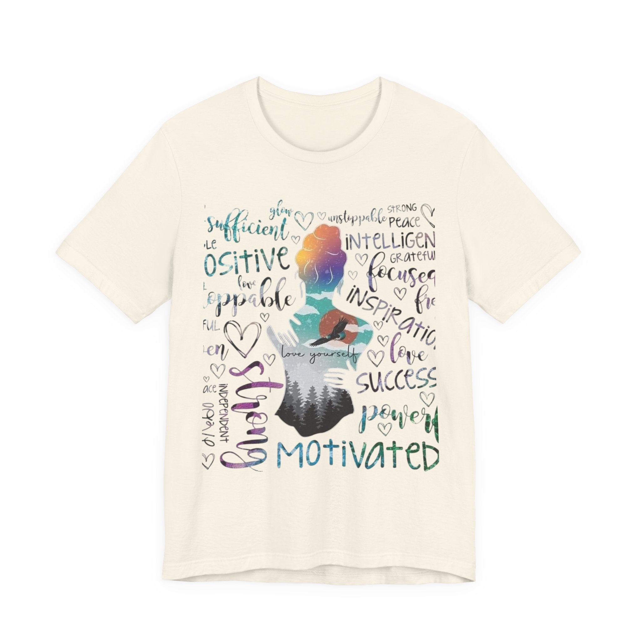 Inspirational Yoga Woman T-Shirt — Motivated Positive Words Graphic Tee