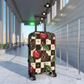 Designer Cherry Check Suitcase – Luxury Retro Cherry Luggage