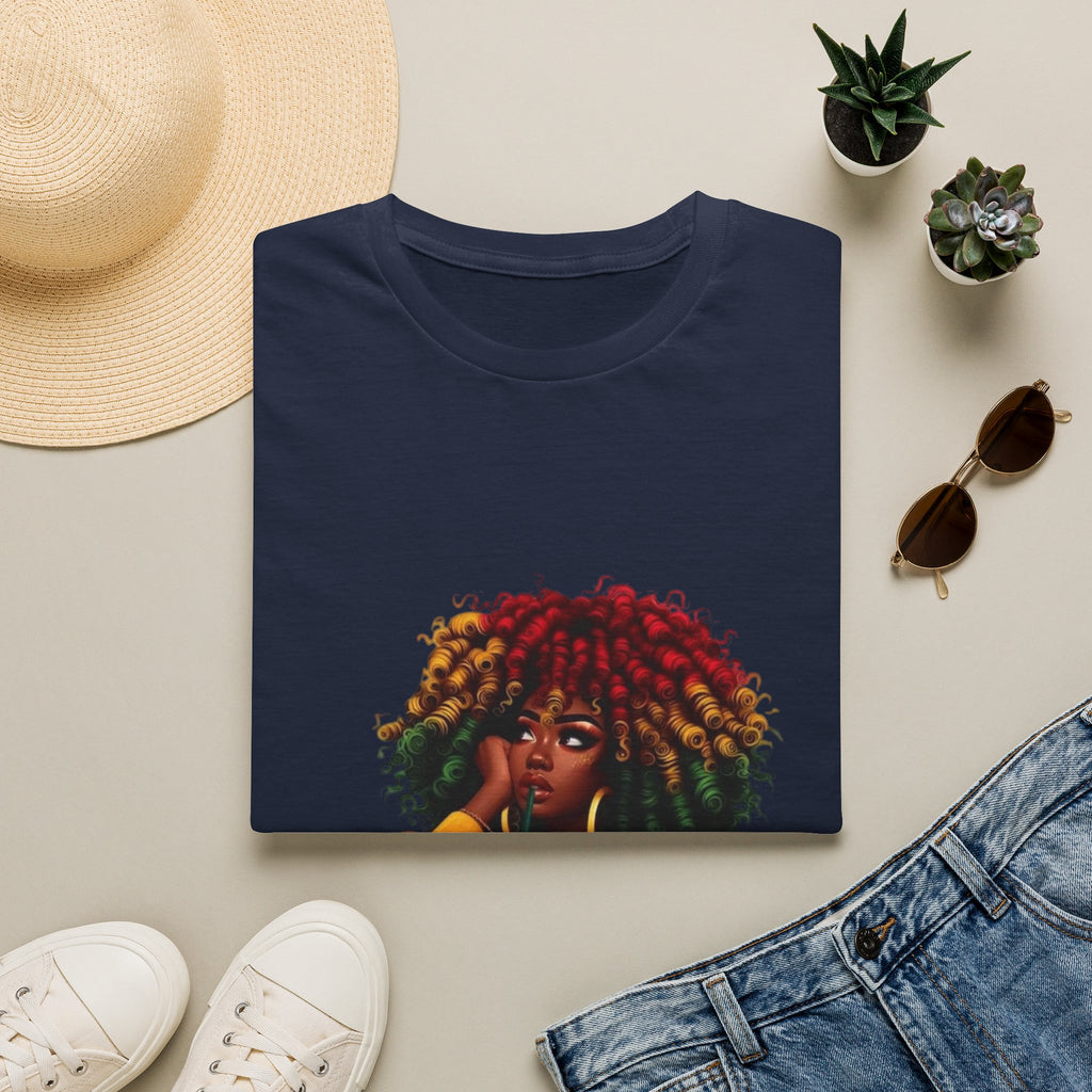 Not Today Satan graphic T-Shirt | Black Girl Magic afro illustration