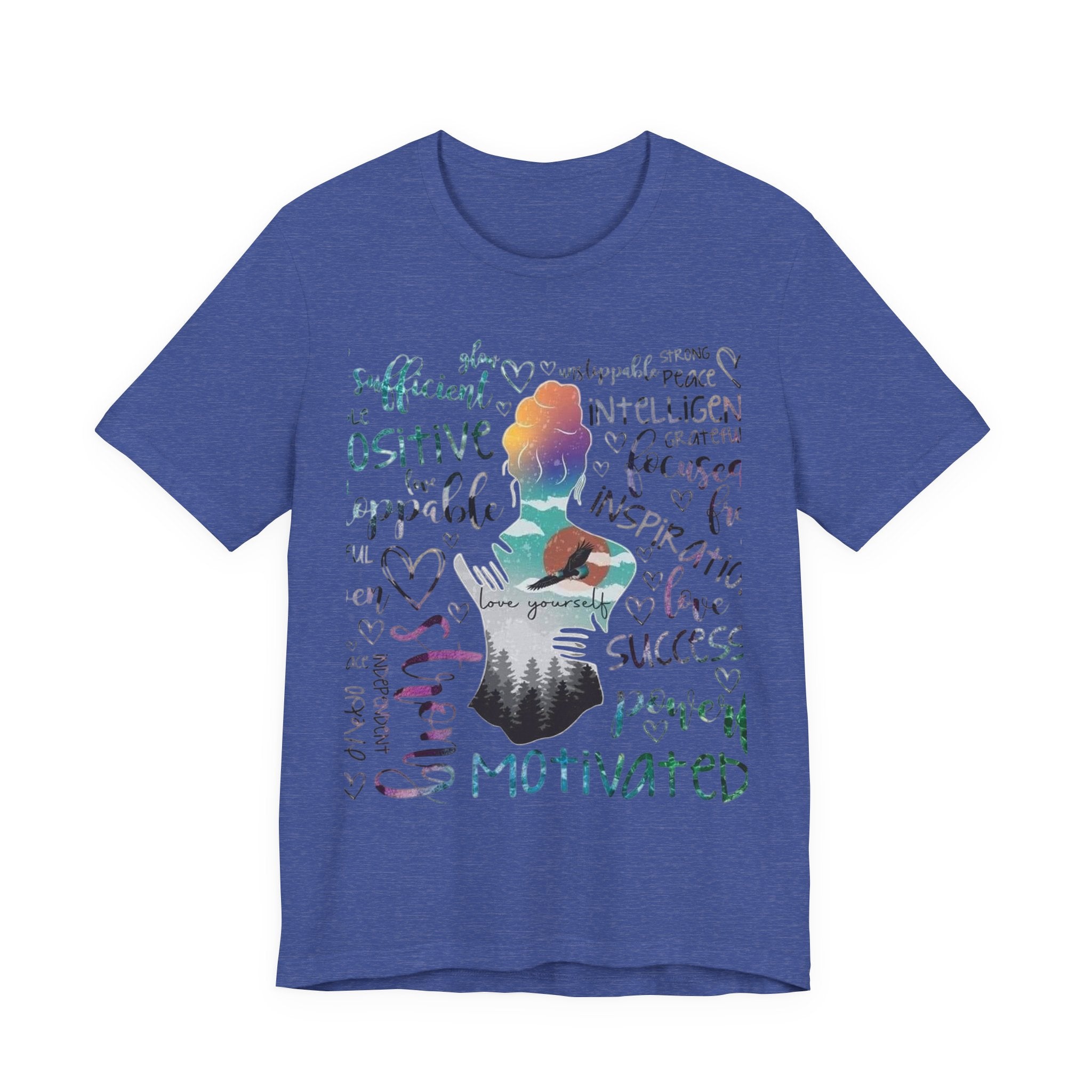 Inspirational Yoga Woman T-Shirt — Motivated Positive Words Graphic Tee