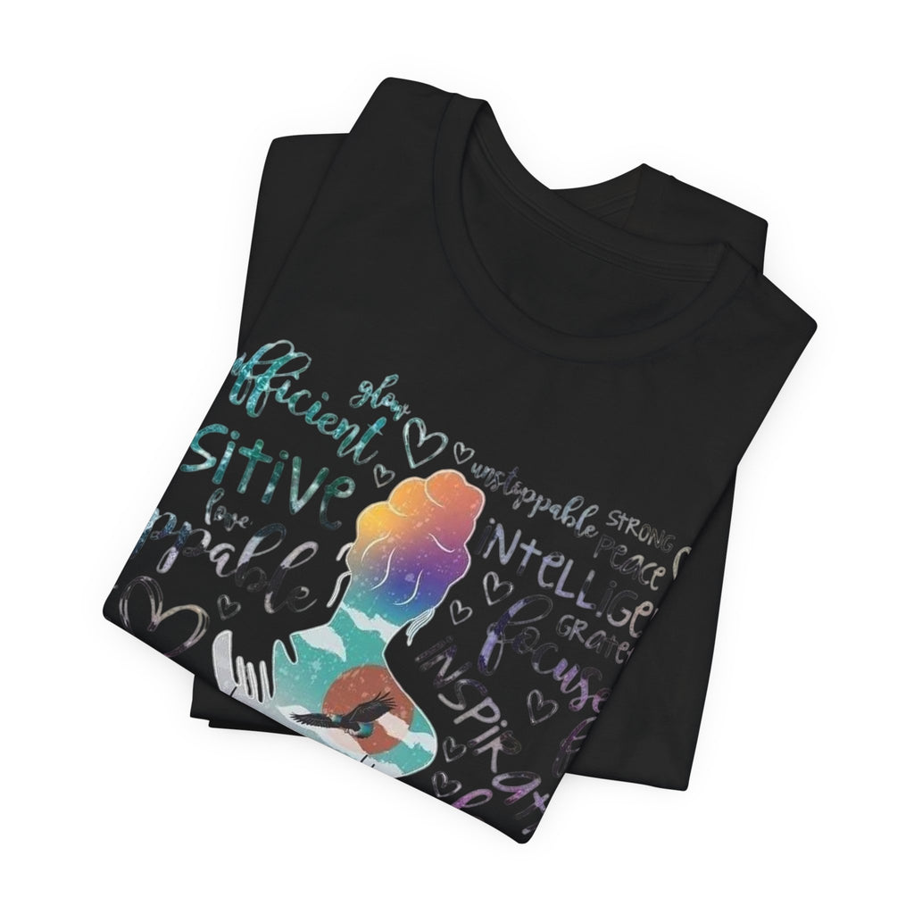 Inspirational Yoga Woman T-Shirt — Motivated Positive Words Graphic Tee