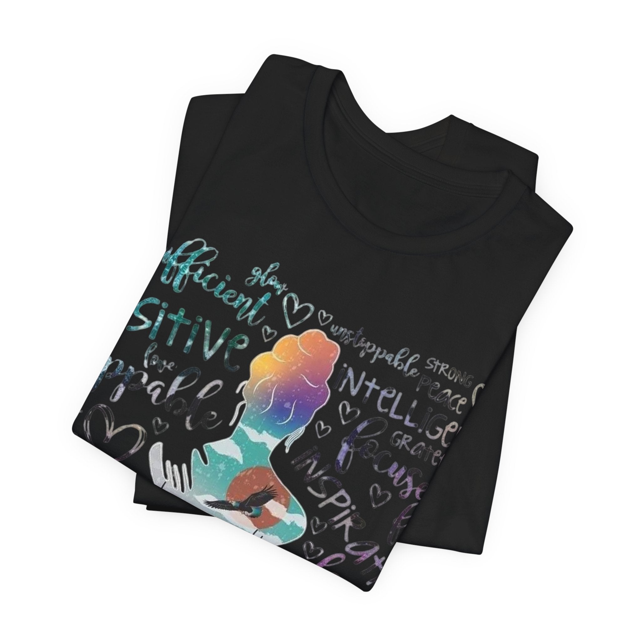 Inspirational Yoga Woman T-Shirt — Motivated Positive Words Graphic Tee
