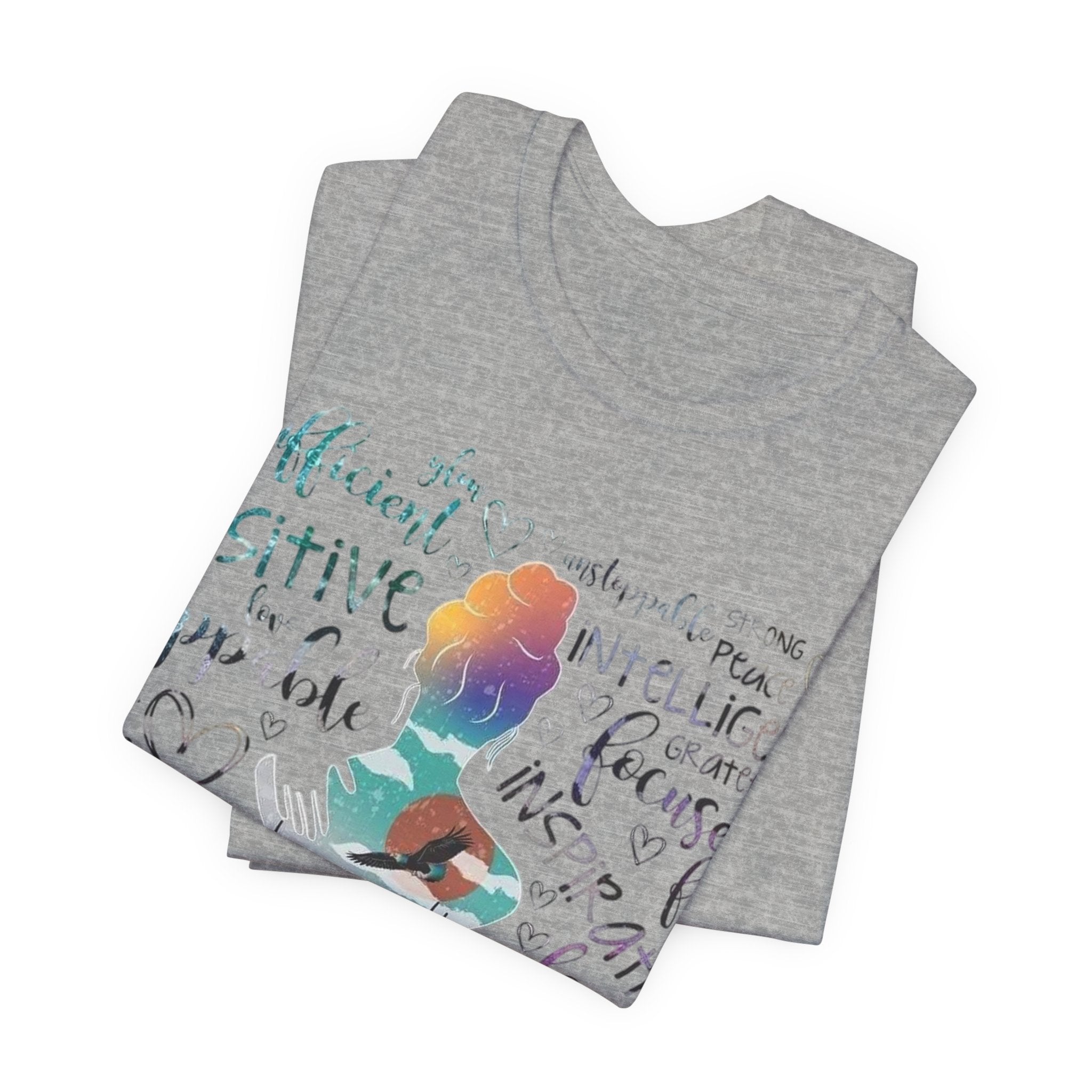 Inspirational Yoga Woman T-Shirt — Motivated Positive Words Graphic Tee