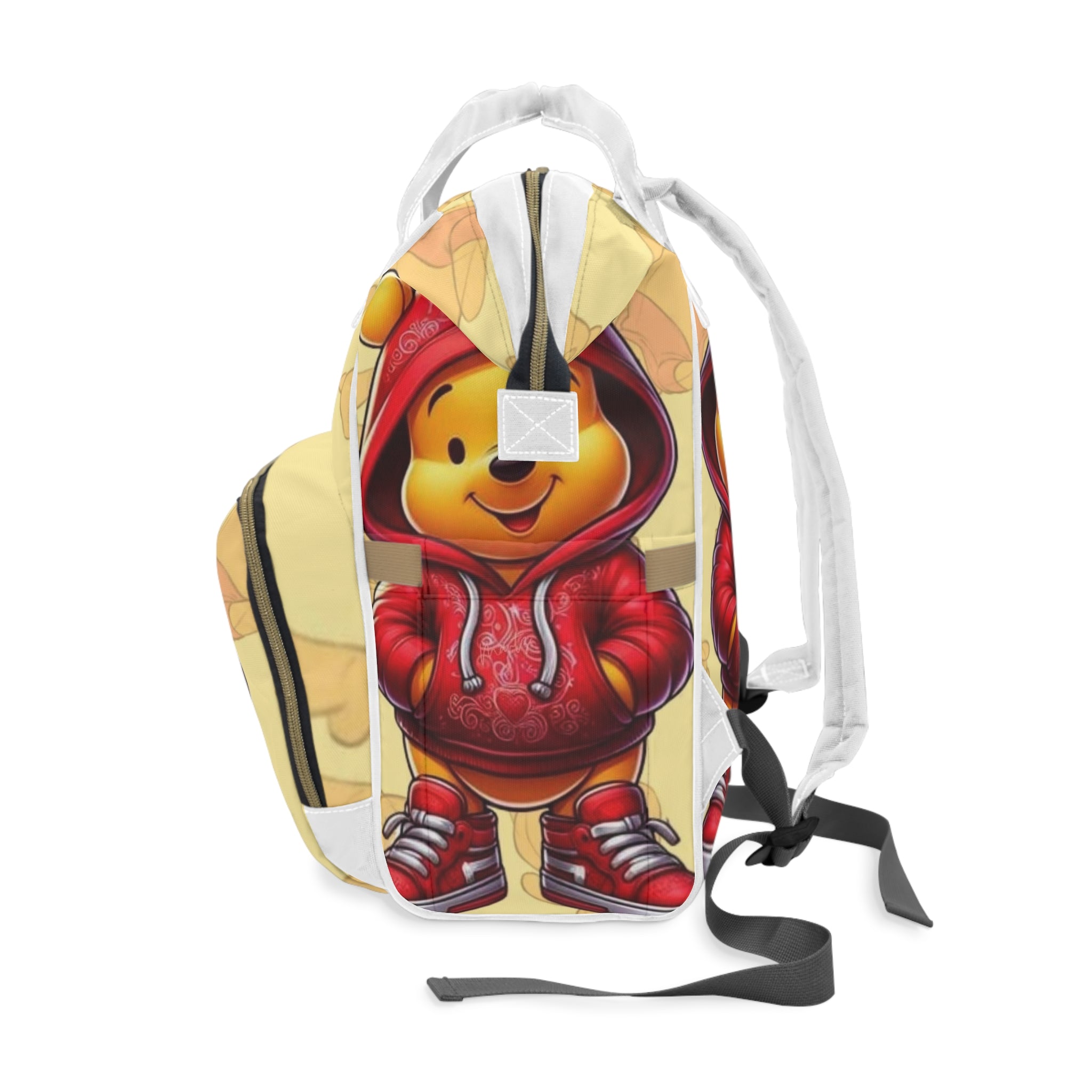 Winnie Hoodie Diaper Backpack – Cute Cartoon Baby Bag for Moms & Dads