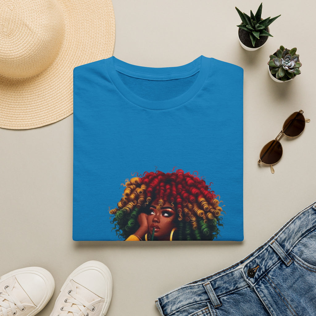 Not Today Satan graphic T-Shirt | Black Girl Magic afro illustration