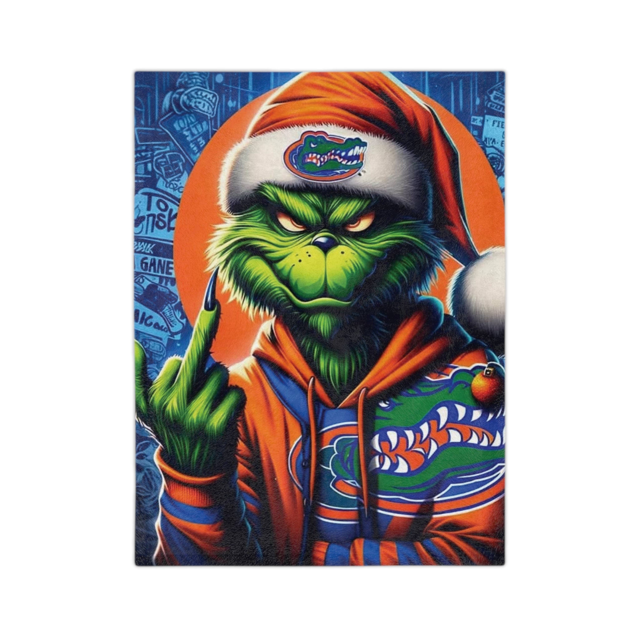 Grinch Florida Gators Holiday Microfiber Blanket
