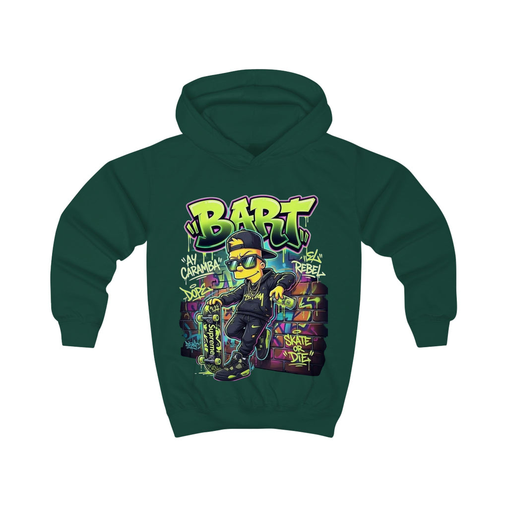 Kids Hoodie — 'BART' Graffiti Skateboard Streetwear Pullover