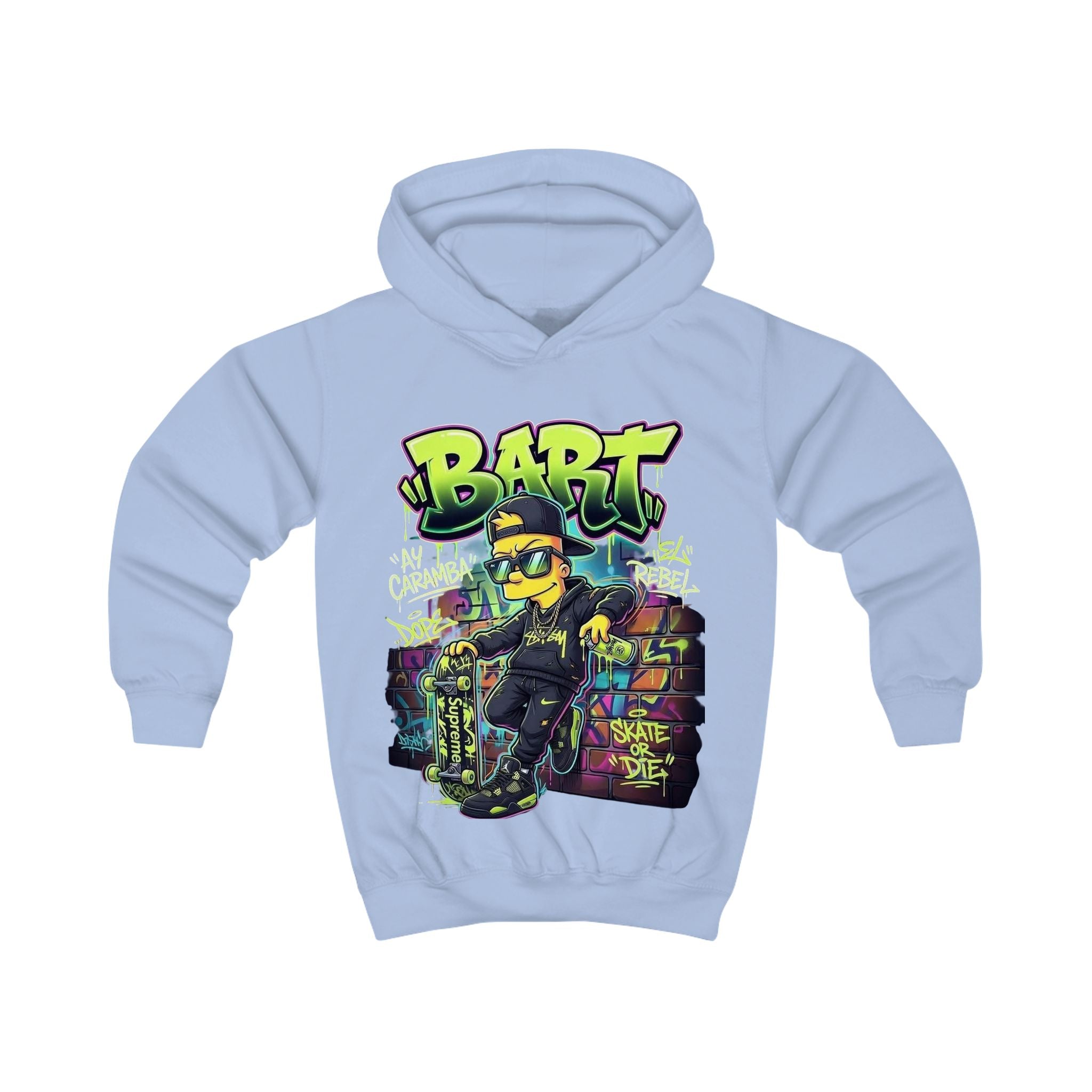 Kids Hoodie — 'BART' Graffiti Skateboard Streetwear Pullover