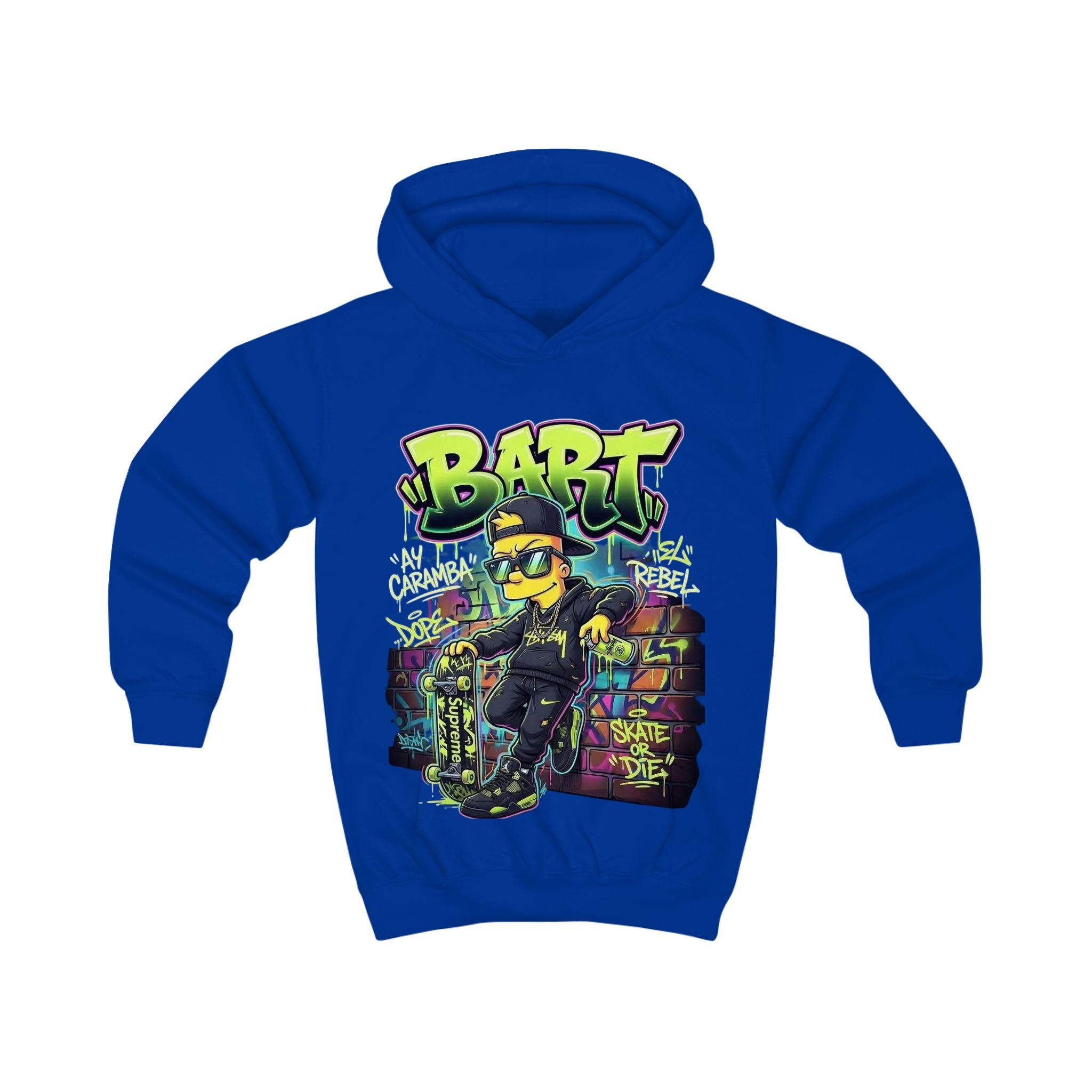 Kids Hoodie — 'BART' Graffiti Skateboard Streetwear Pullover