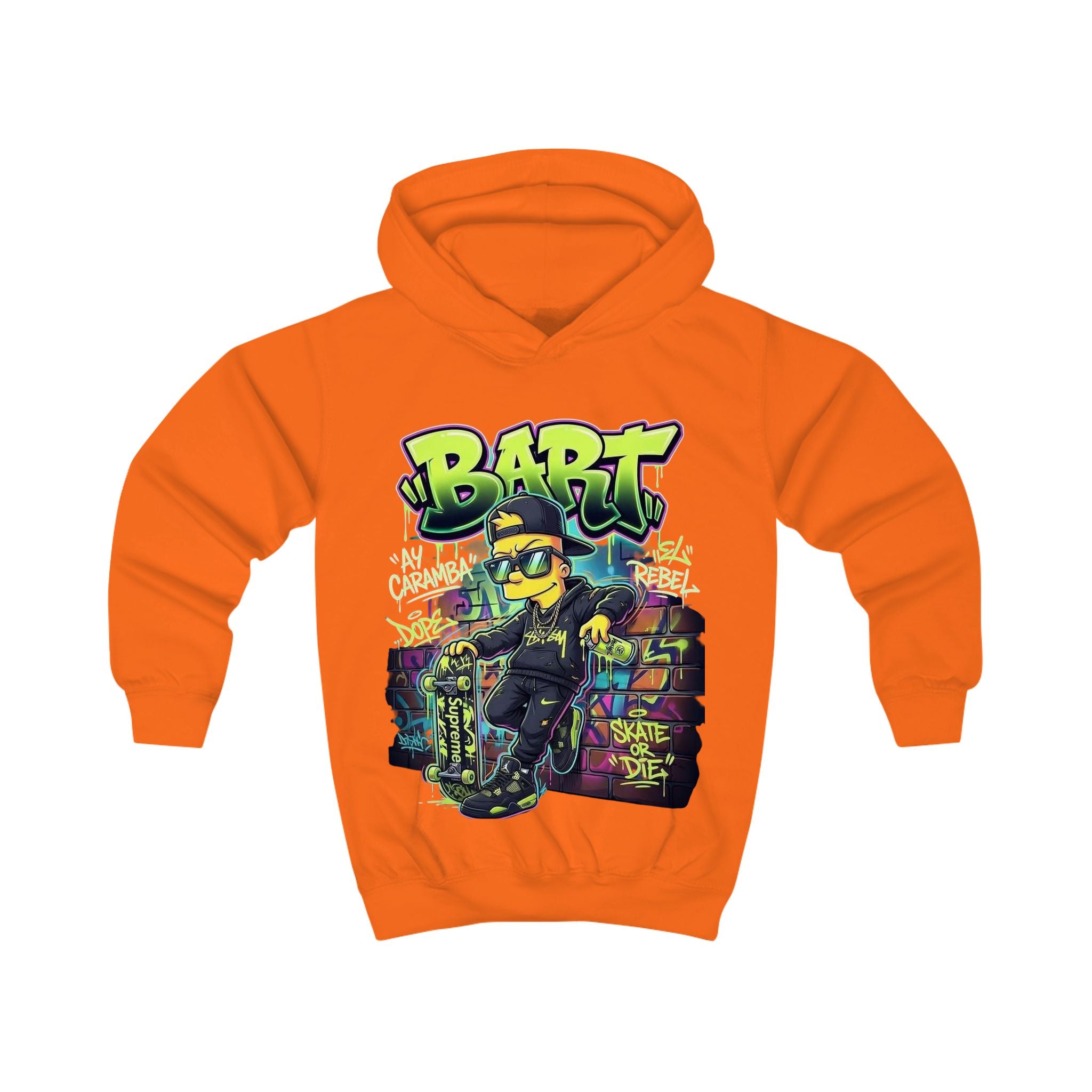 Kids Hoodie — 'BART' Graffiti Skateboard Streetwear Pullover