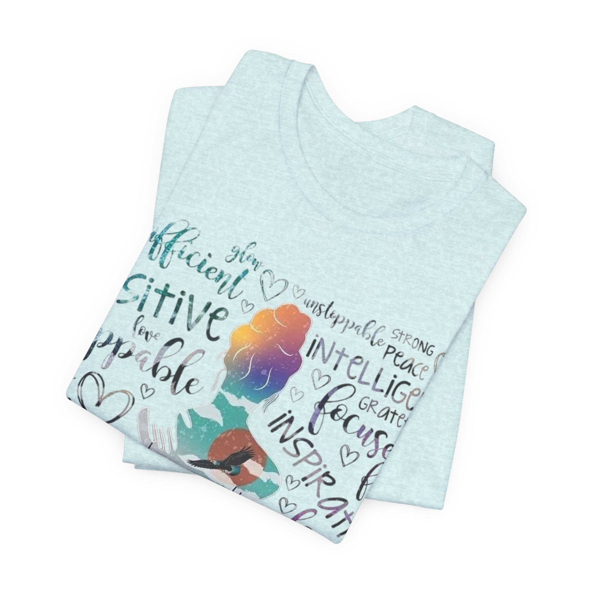 Inspirational Yoga Woman T-Shirt — Motivated Positive Words Graphic Tee