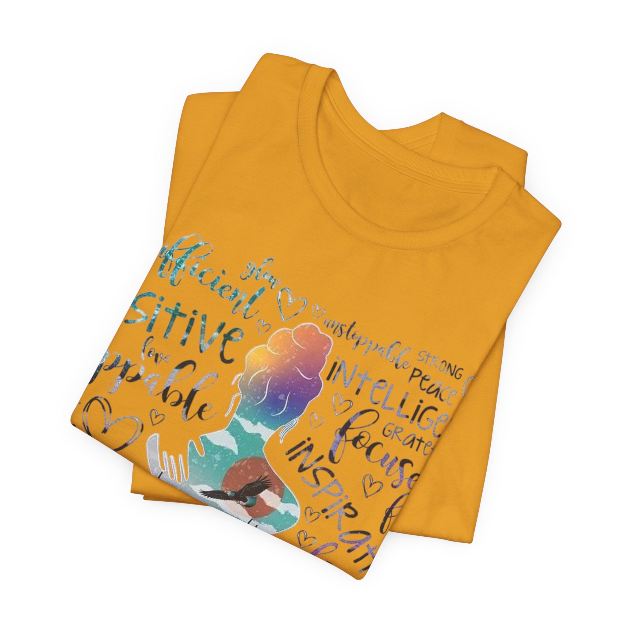 Inspirational Yoga Woman T-Shirt — Motivated Positive Words Graphic Tee