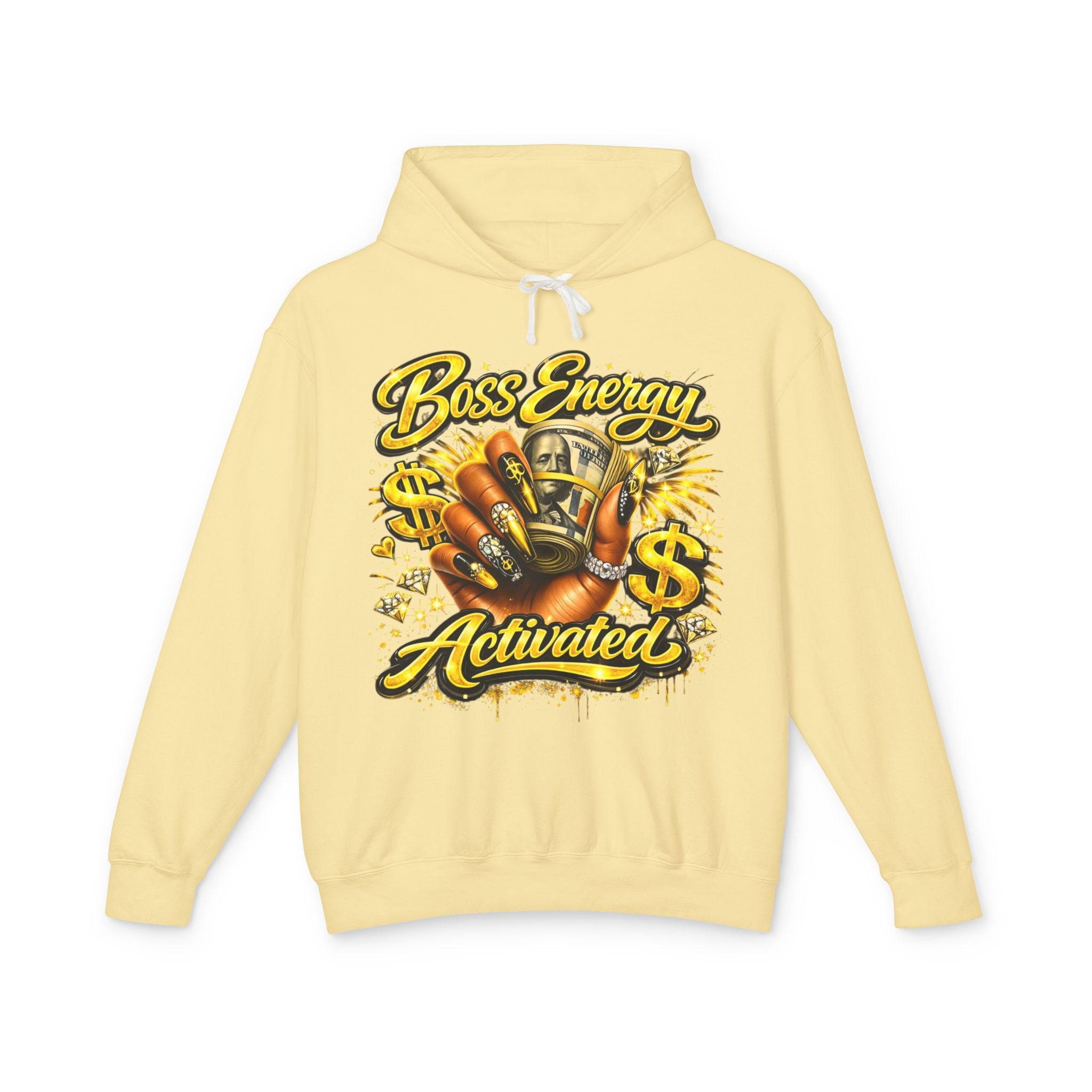 Boss Energy Activated Hoodie — Empowered Money-Motivated Graphic Hoodie