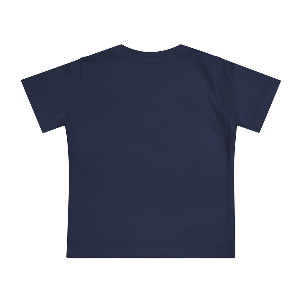 Baby T-Shirt — Cute Red Fuzzy Character DJ Graphic Tee for Infants