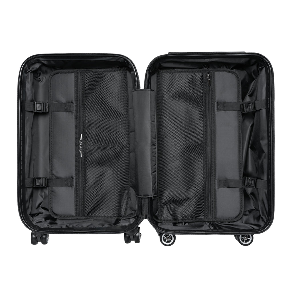 Designer Cherry Check Suitcase – Luxury Retro Cherry Luggage
